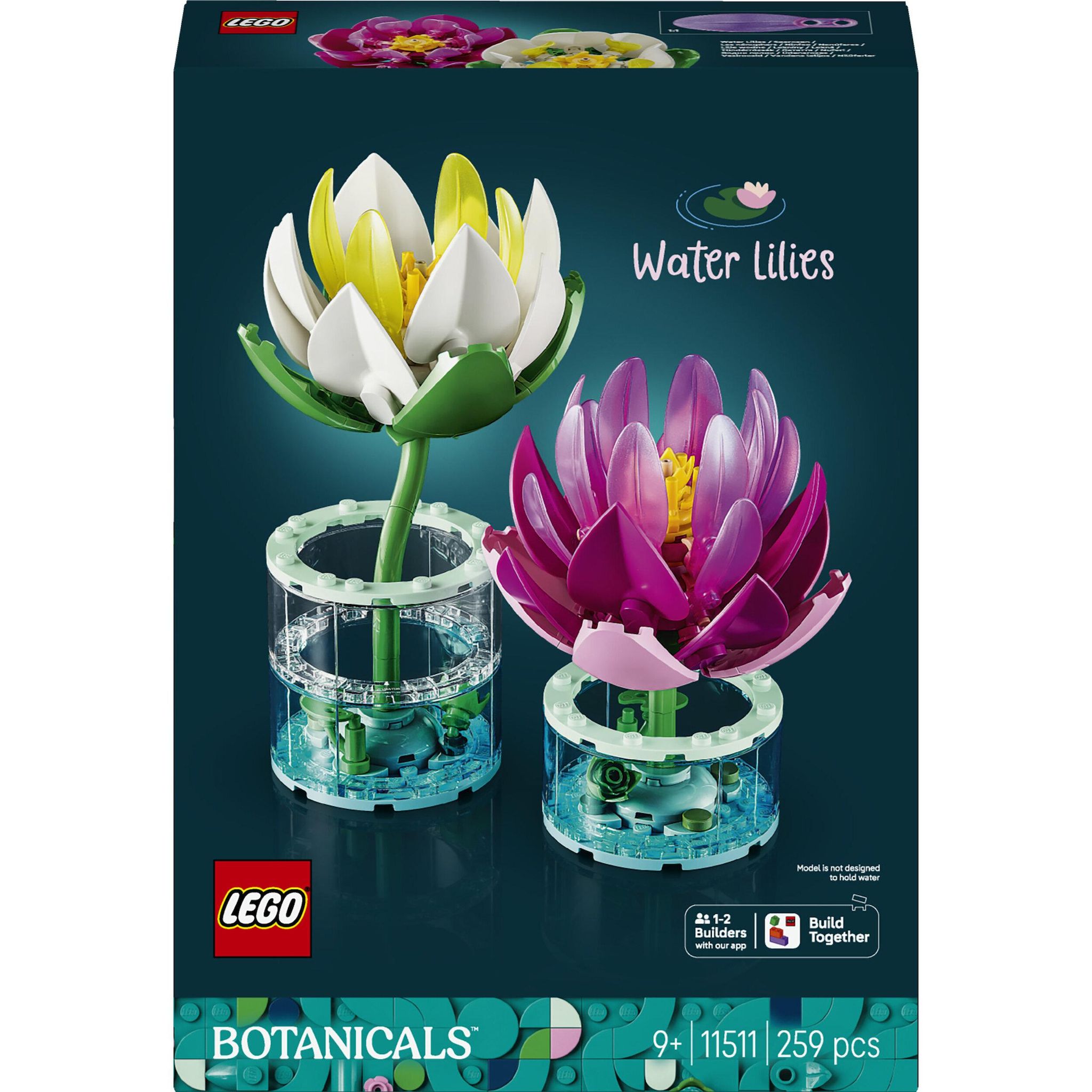 LEGO Botanicals 11511 Les Nénuphars - Set de Fleurs Artificielles dès 9 ans - Décoration