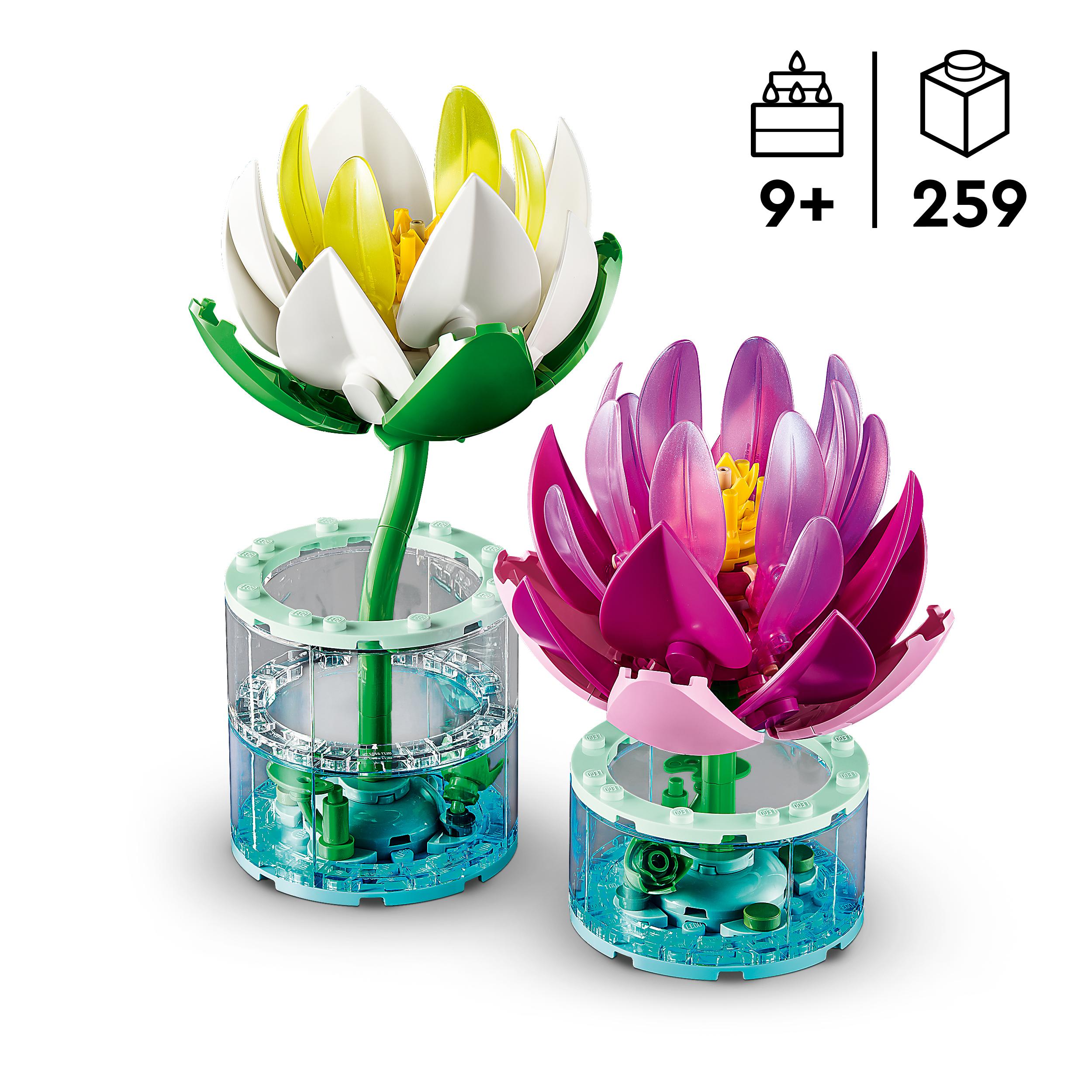 Voir la diapositive 3 : LEGO LEGO Botanicals 11511 Les Nénuphars - Set de Fleurs Artificielles dès 9 ans - Décoration