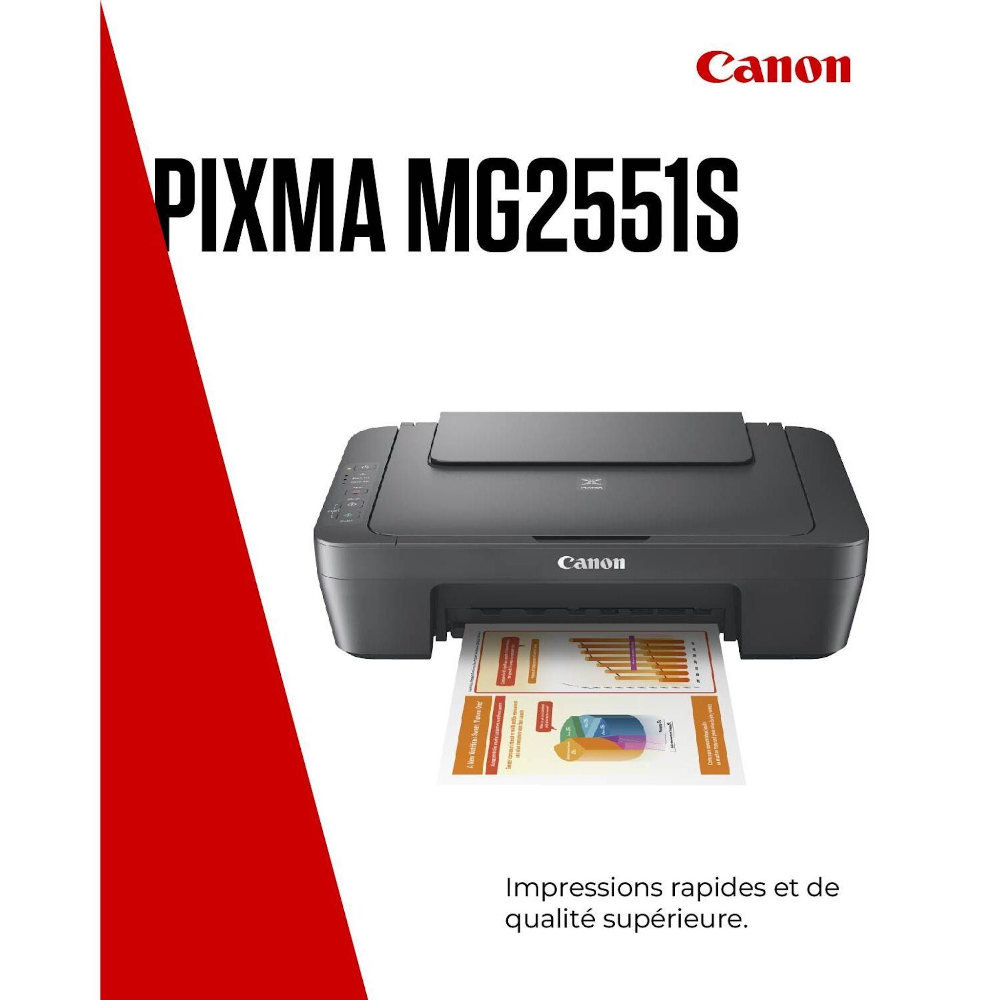 Voir la diapositive 2 : CANON Imprimante MG2551S - Noir