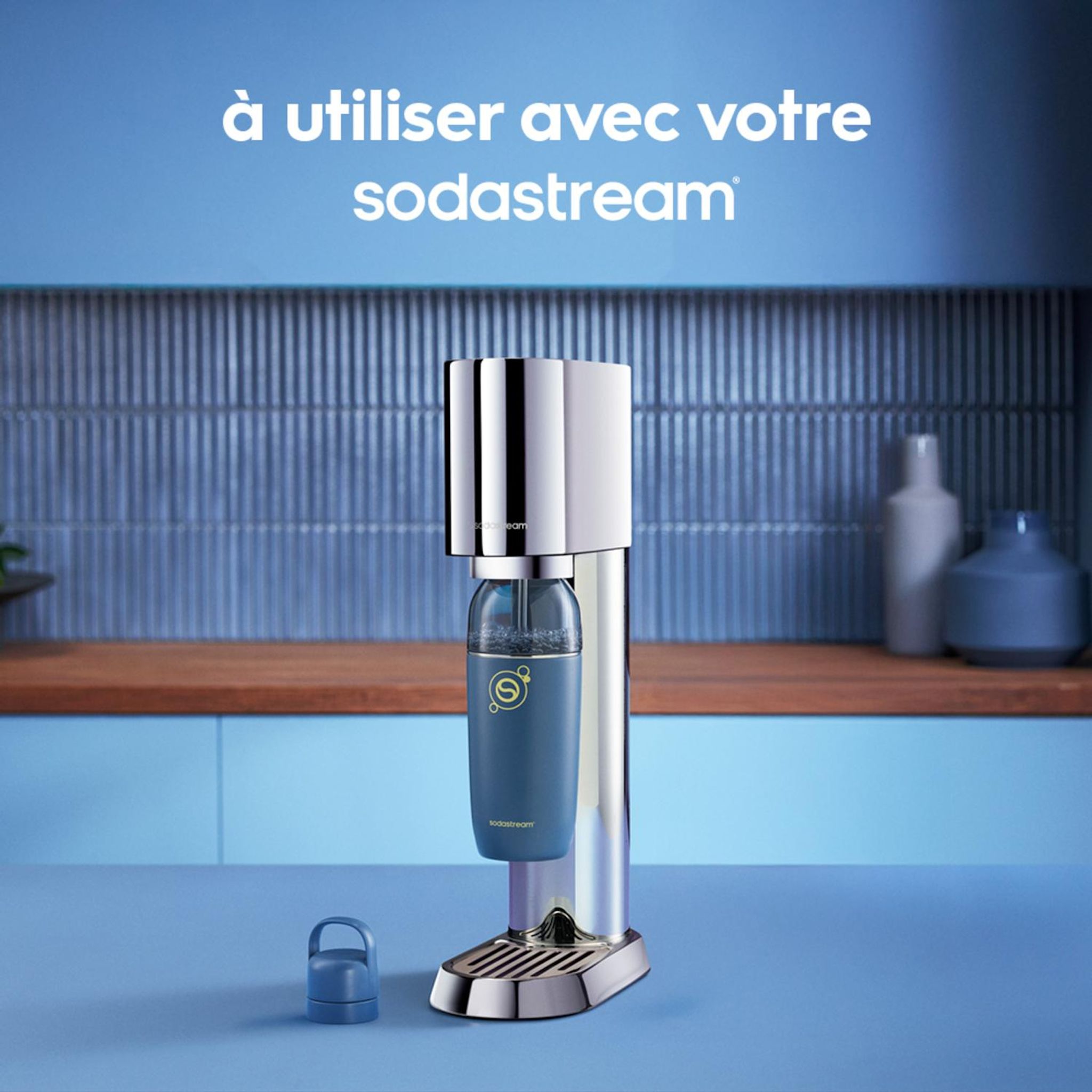 Voir la diapositive 4 : SODASTREAM Gourde isotherme et gazéifiable 0.7 L - Bleu