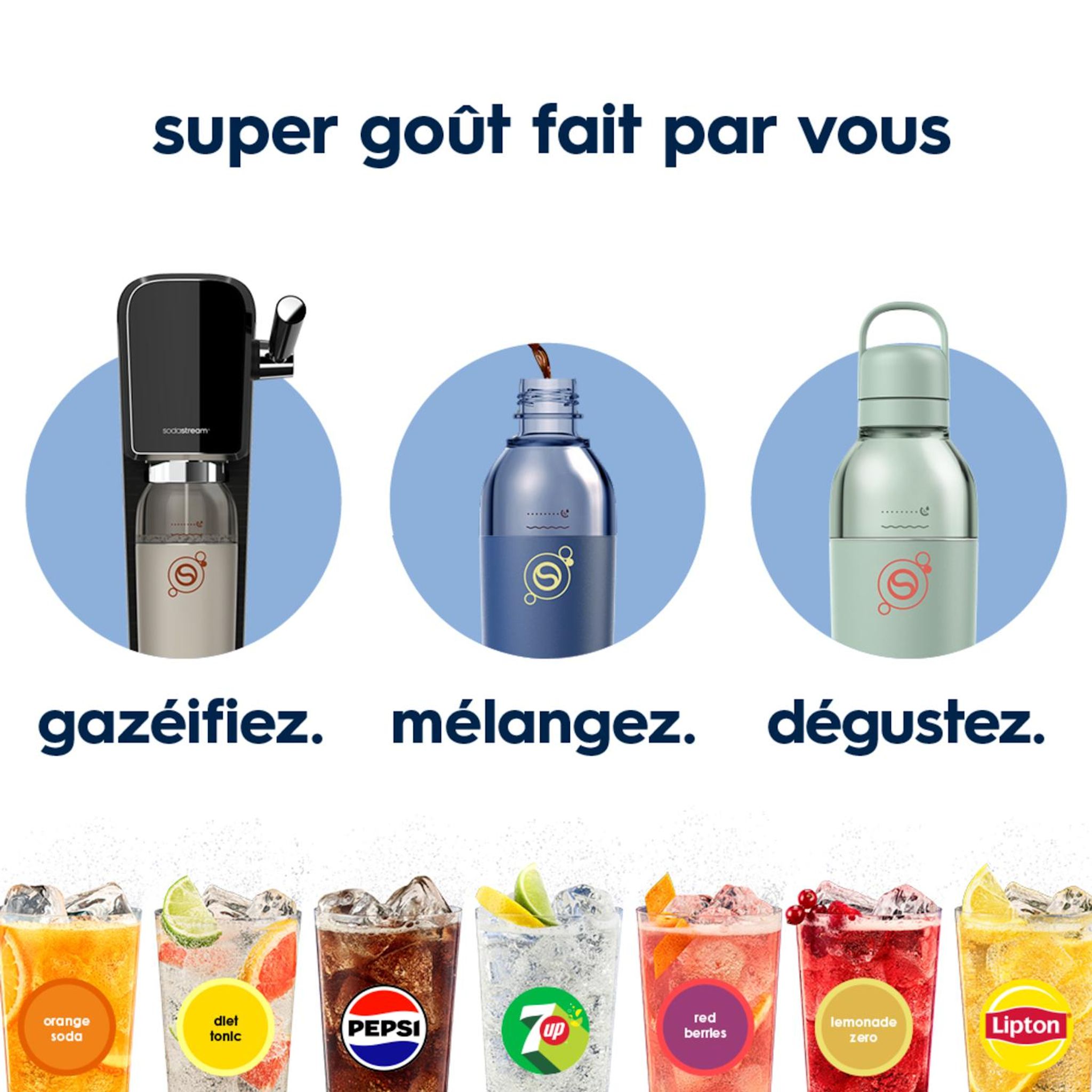 Voir la diapositive 7 : SODASTREAM Gourde isotherme et gazéifiable 0.7 L - Bleu