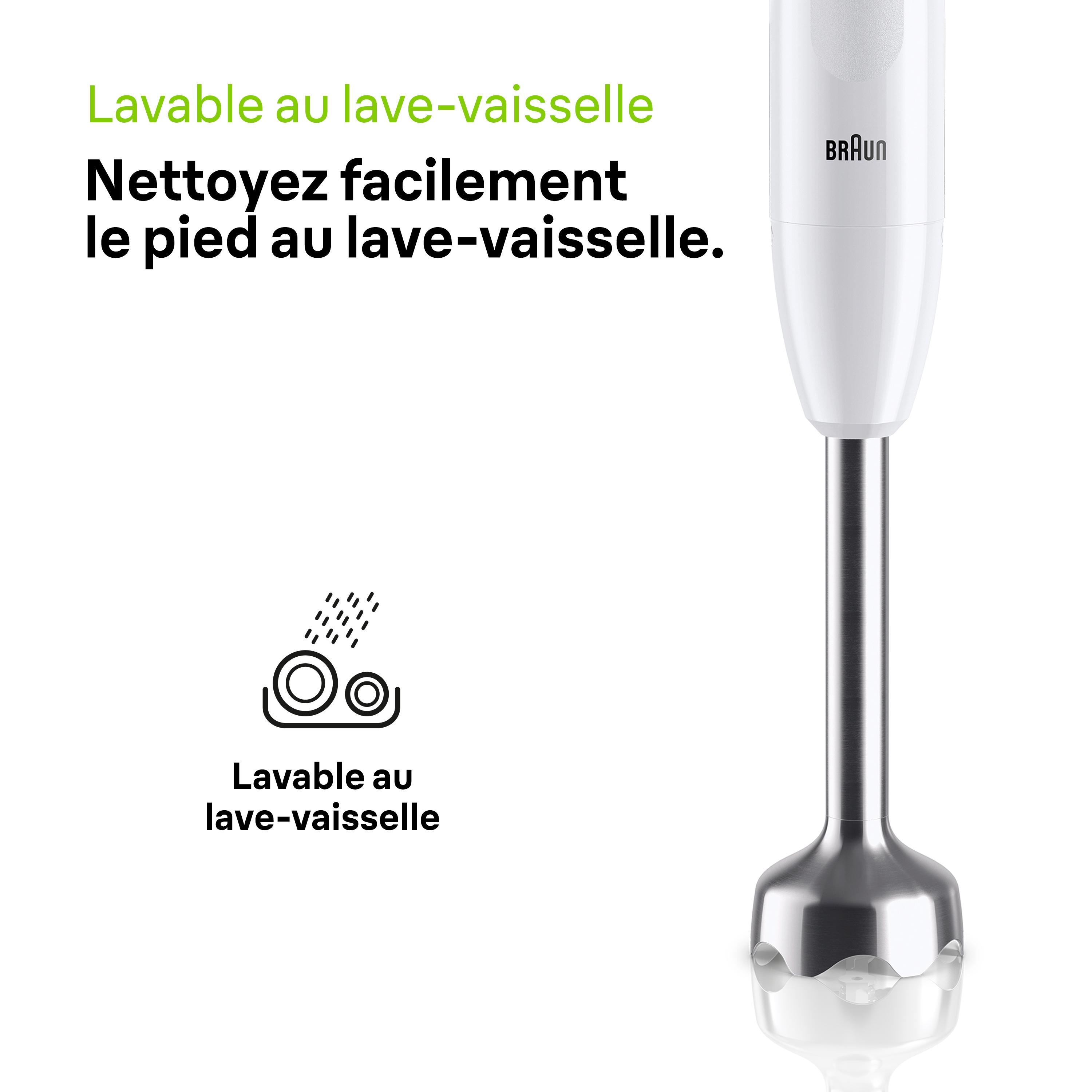 Voir la diapositive 6 : BRAUN Mixeur plongeant MQ10.201MWH - Blanc