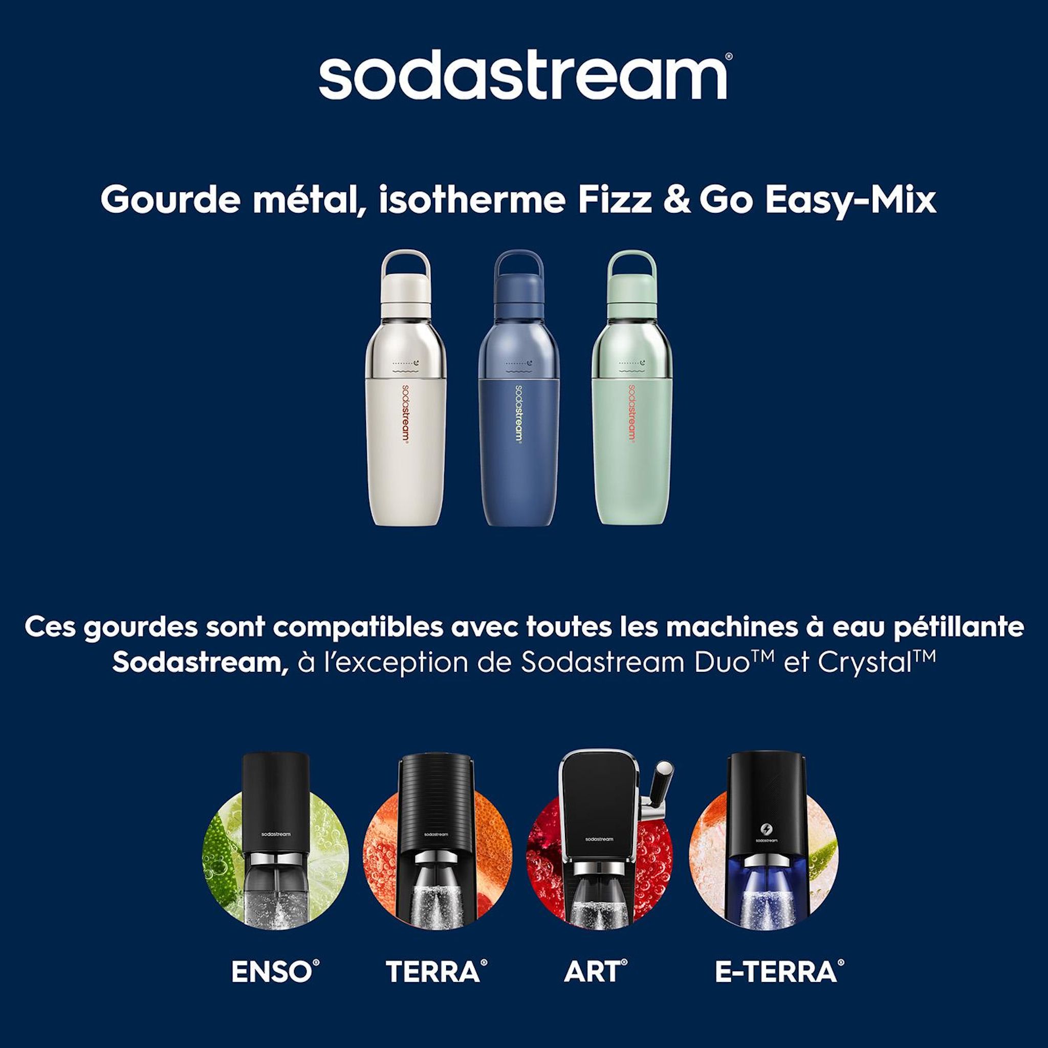 Voir la diapositive 8 : SODASTREAM Gourde isotherme et gazéifiable 0.7 L - Sable