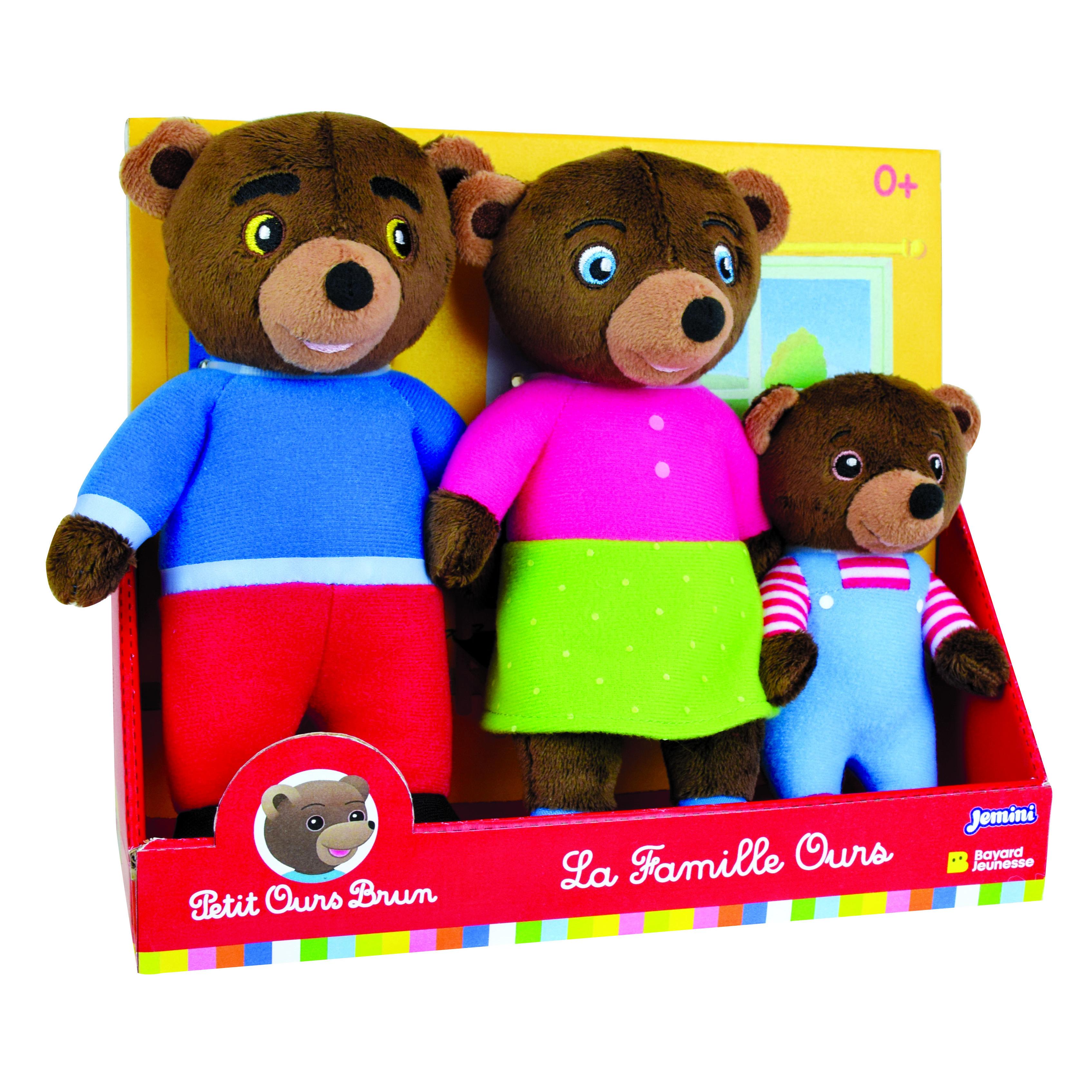 JEMINI Coffret Petit Ours Brun 3 Personnages