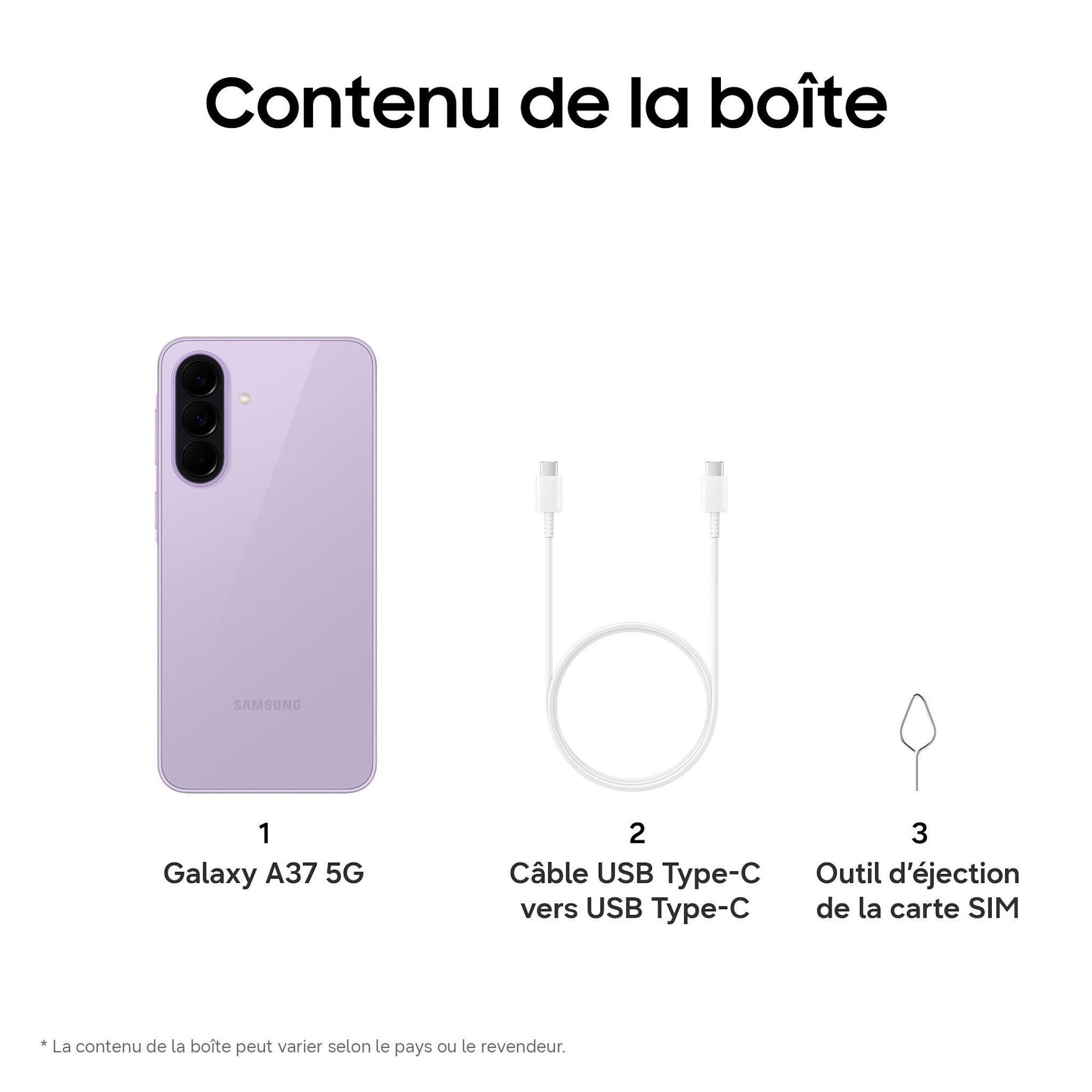 Voir la diapositive 13 : SAMSUNG Galaxy A37 5G 256Go - Lavande