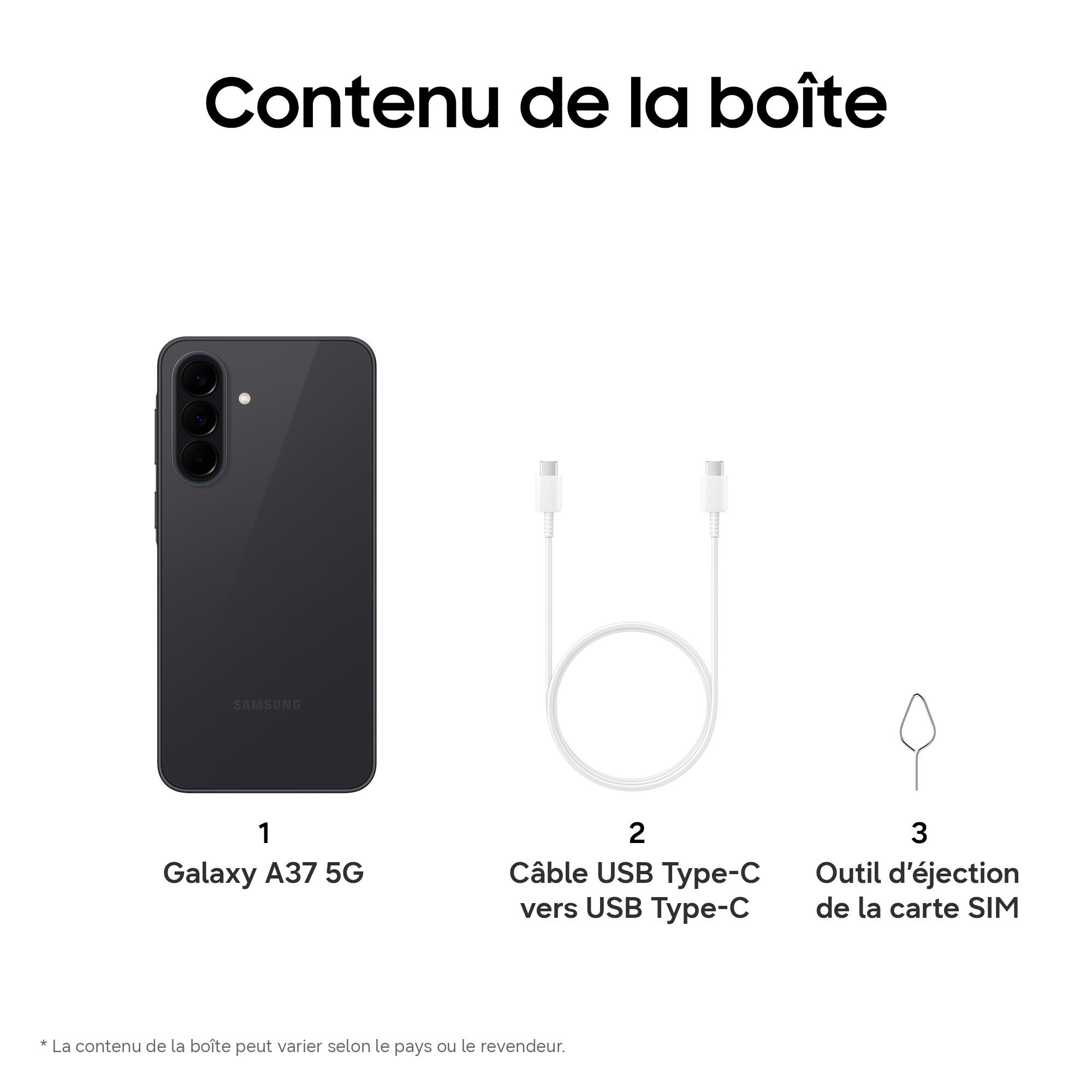 Voir la diapositive 13 : SAMSUNG Galaxy A37 5G 256Go - Graphite