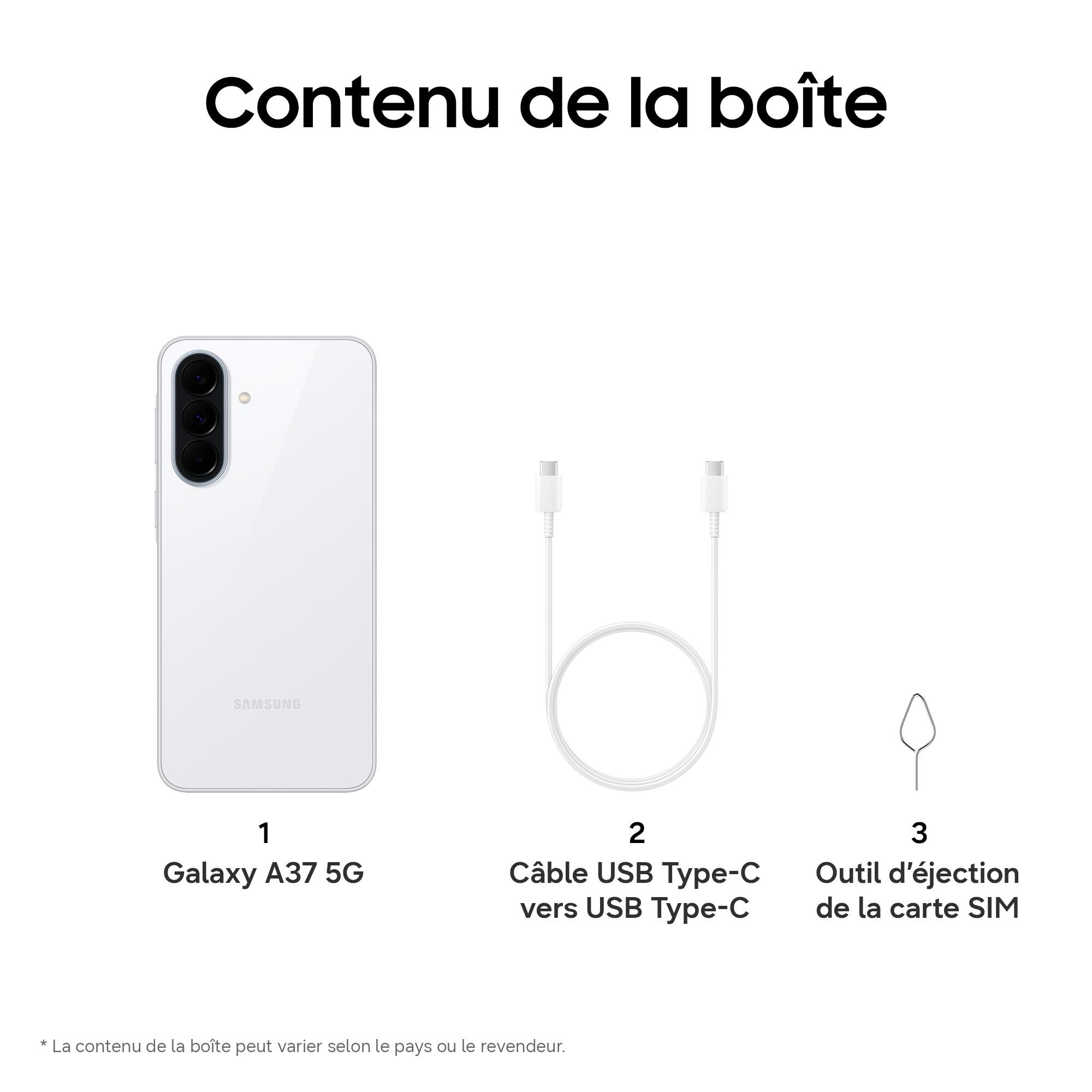 Voir la diapositive 13 : SAMSUNG Galaxy A37 5G 128Go - Blanc