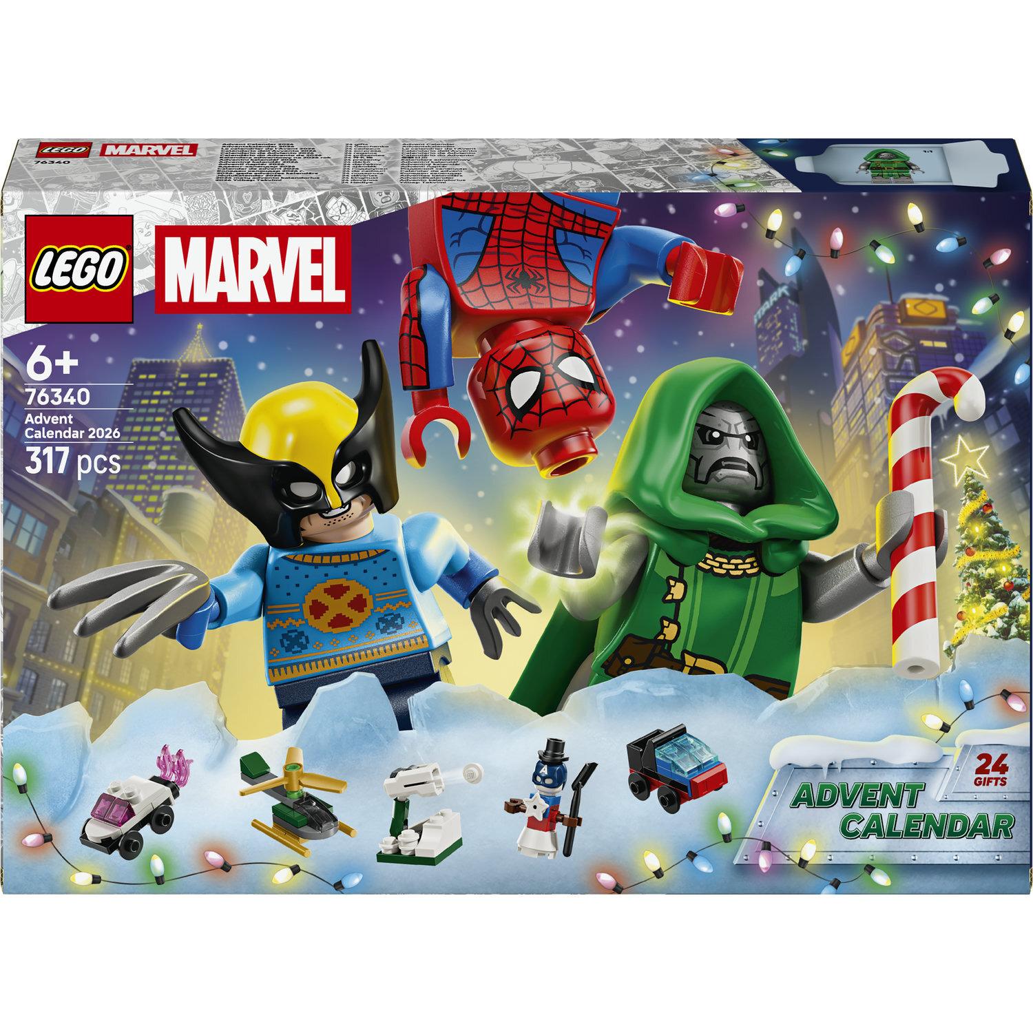 Voir la diapositive 1 : LEGO Marvel 76340 - Calendrier de l'avent 2026