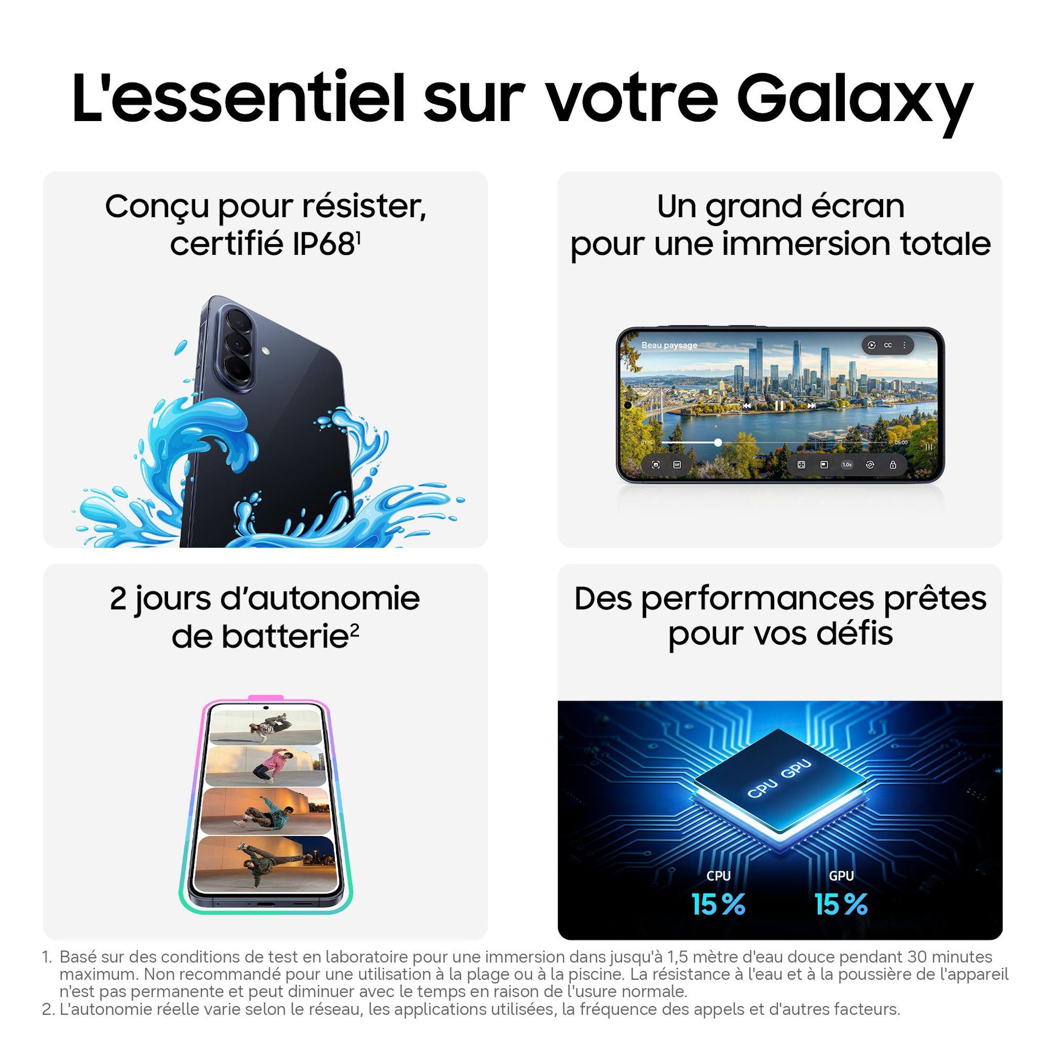 Voir la diapositive 6 : SAMSUNG Galaxy A57 5G 128Go - Lavande