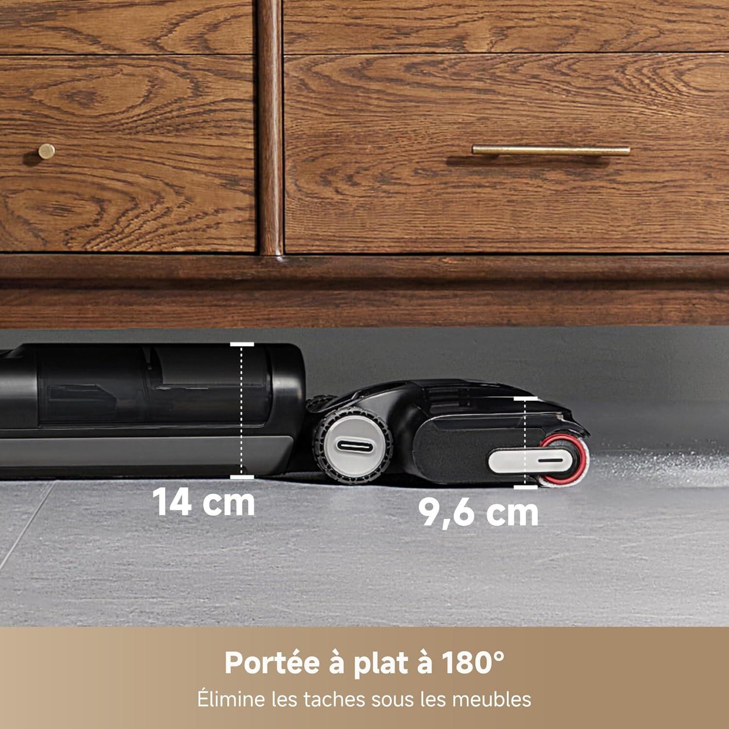 Voir la diapositive 7 : DREAME Aspirateur balai laveur H12PRO FLEXREACH - Noir