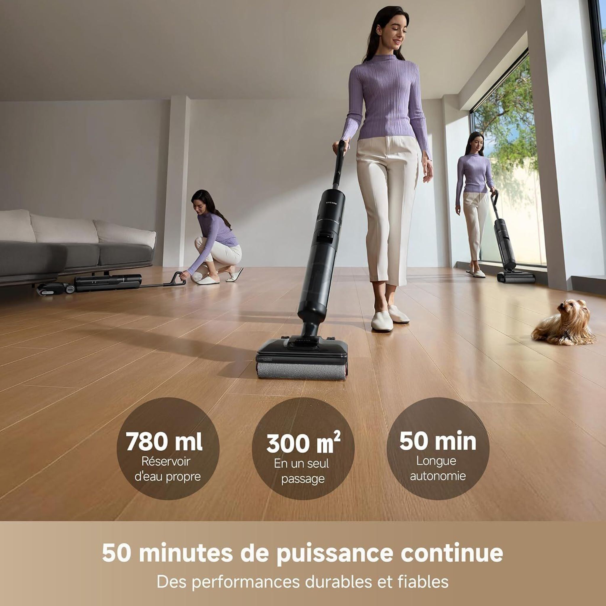 Voir la diapositive 8 : DREAME Aspirateur balai laveur H12PRO FLEXREACH - Noir