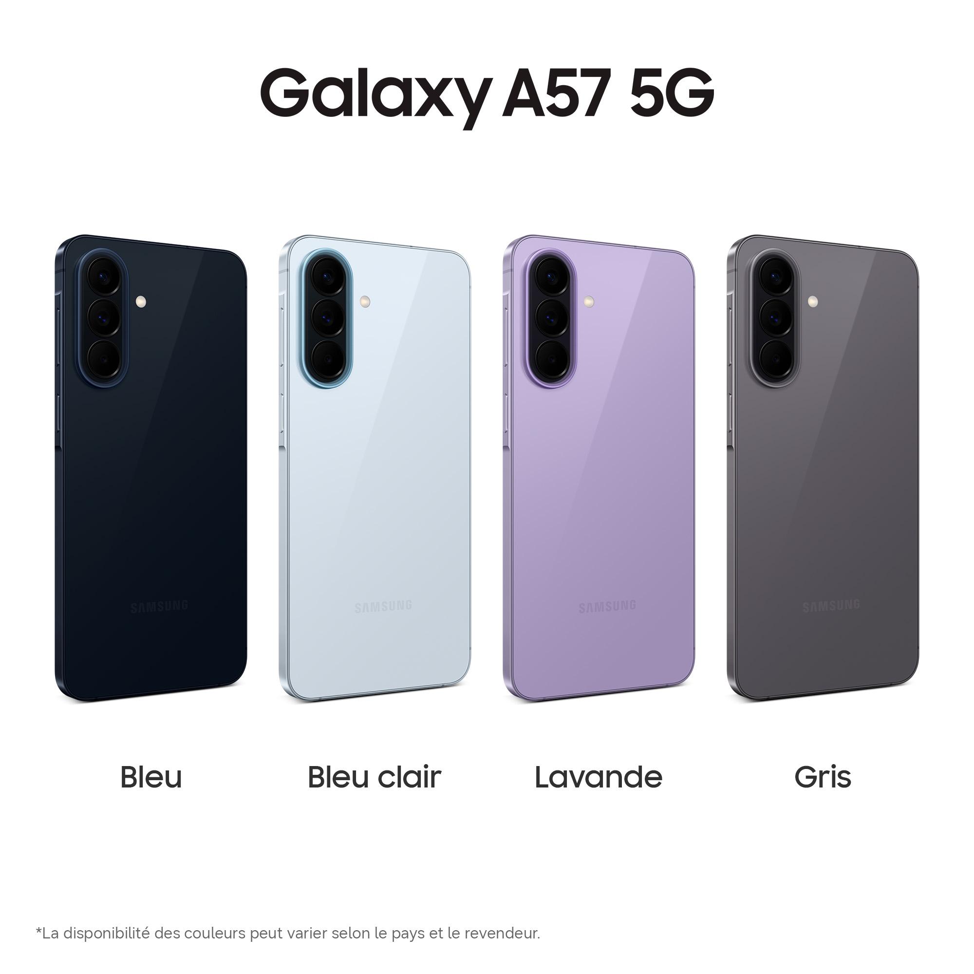 Voir la diapositive 2 : SAMSUNG Galaxy A57 5G 128Go - Bleu Clair