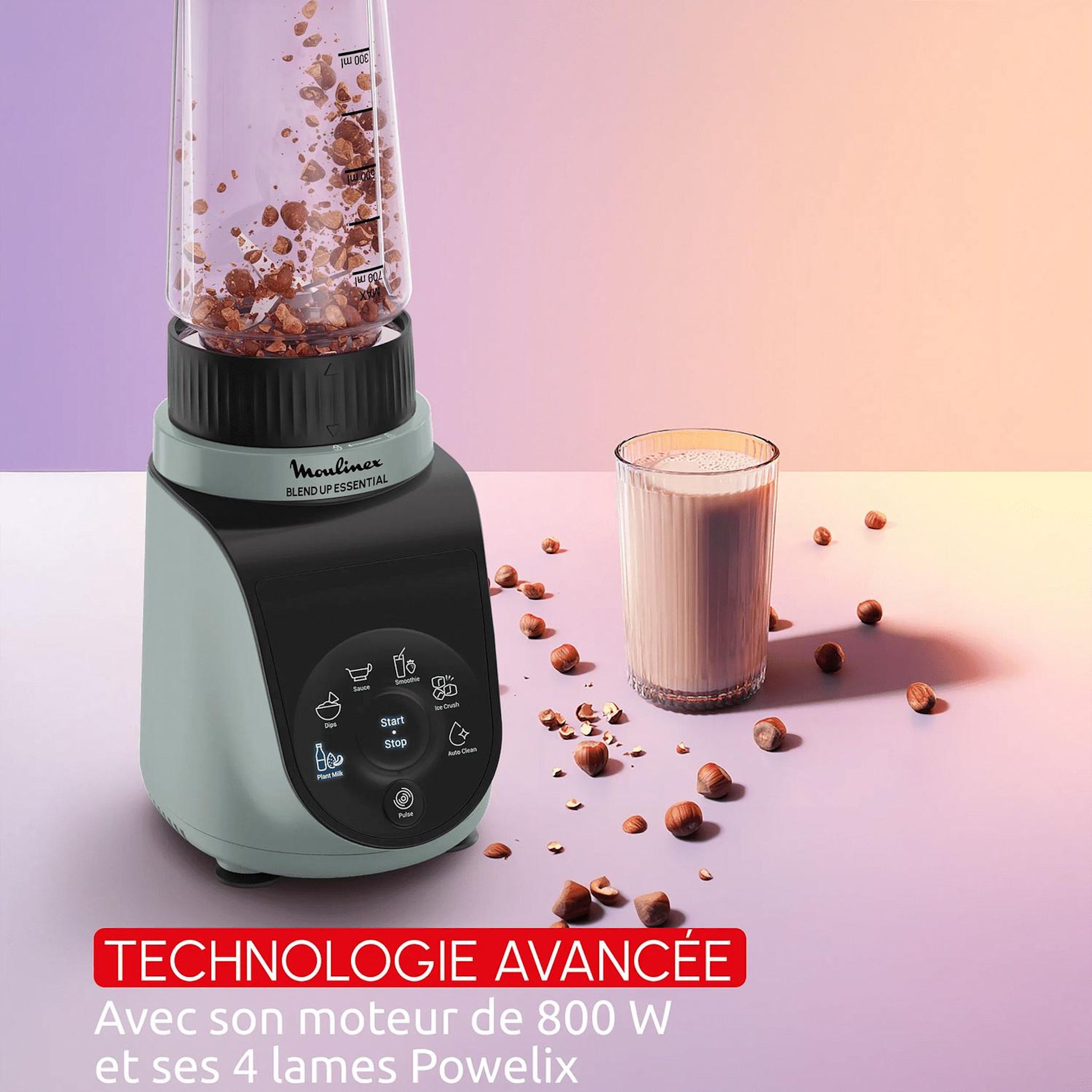 Voir la diapositive 3 : MOULINEX Blender LM1E04F0 - Vert menthe