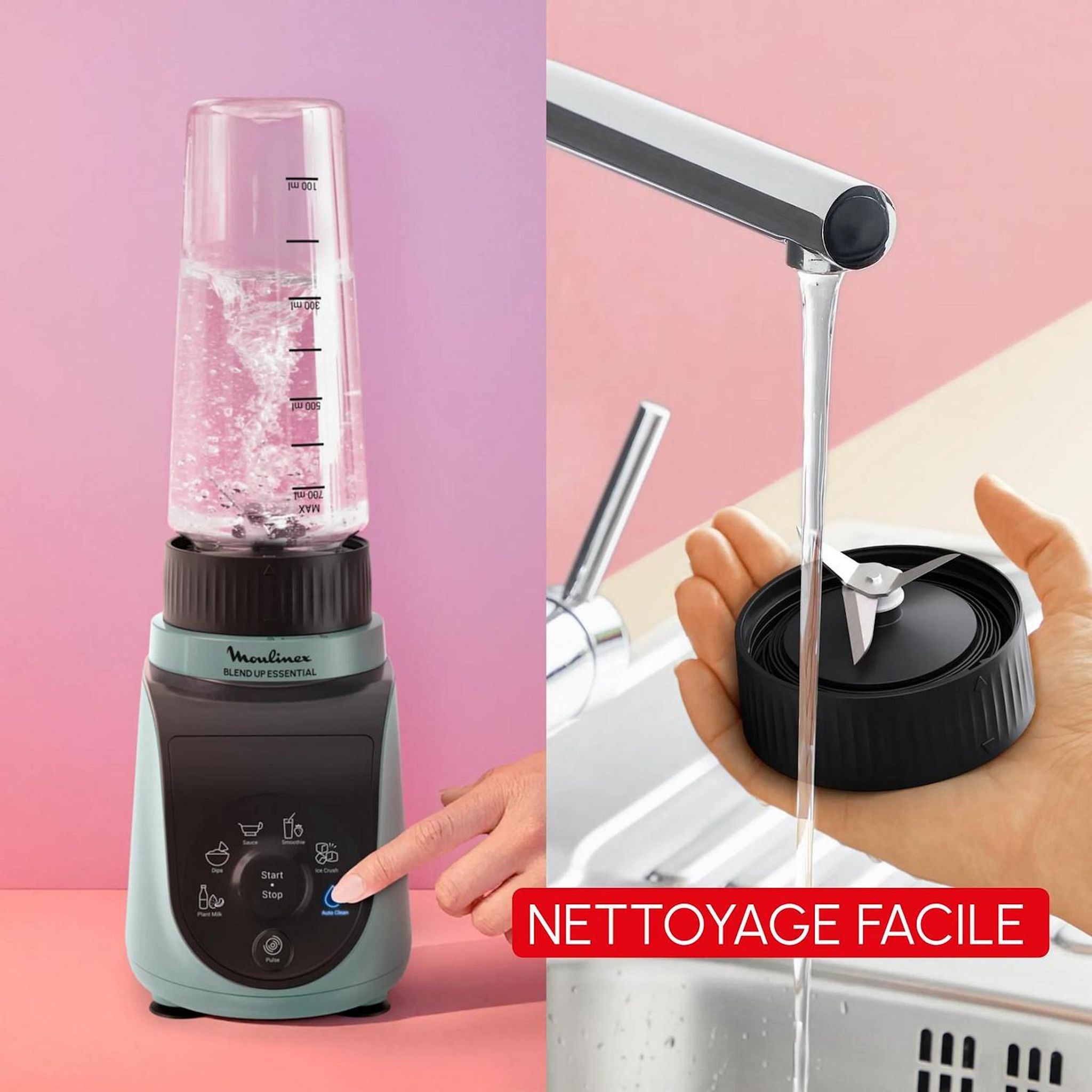 Voir la diapositive 4 : MOULINEX Blender LM1E04F0 - Vert menthe