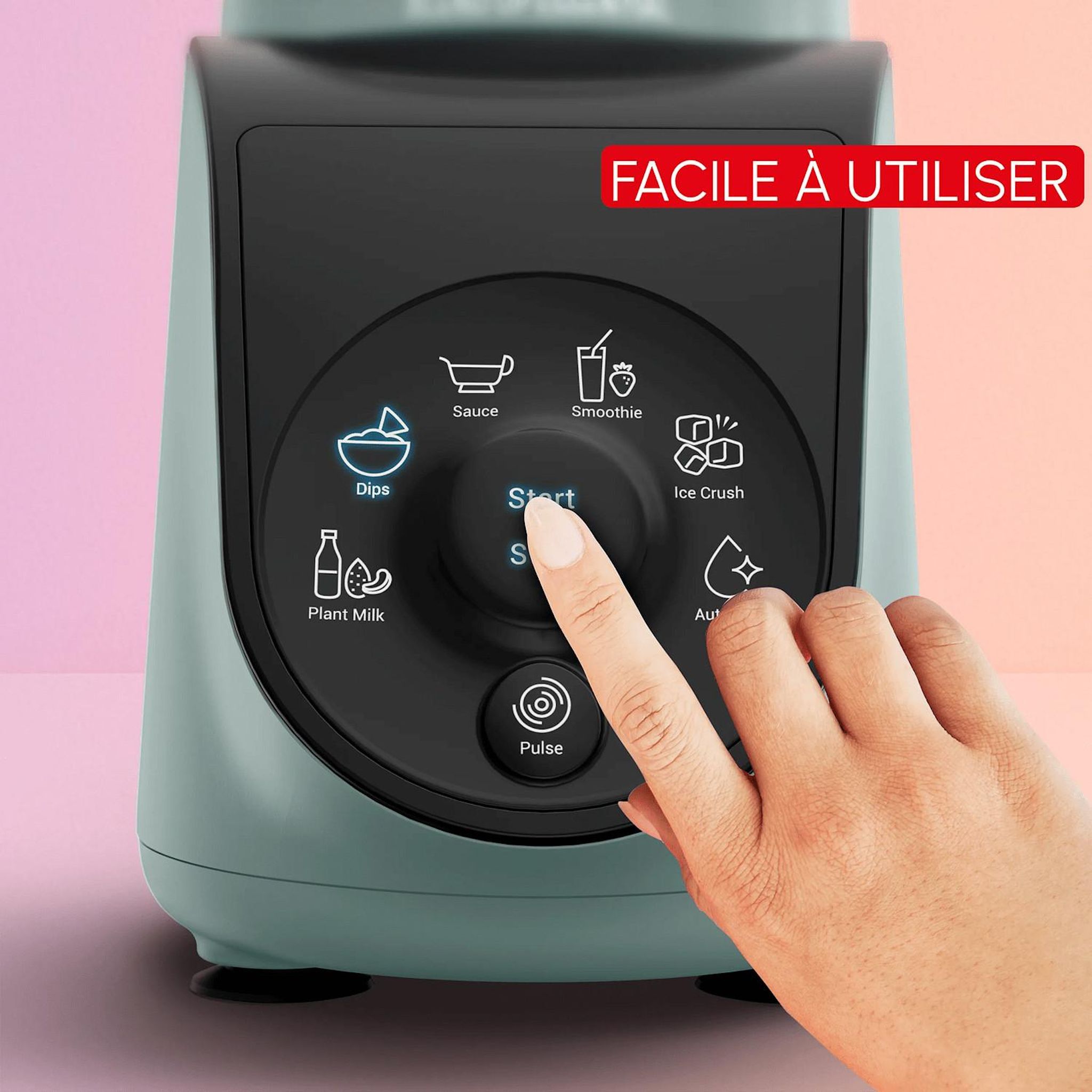 Voir la diapositive 6 : MOULINEX Blender LM1E04F0 - Vert menthe