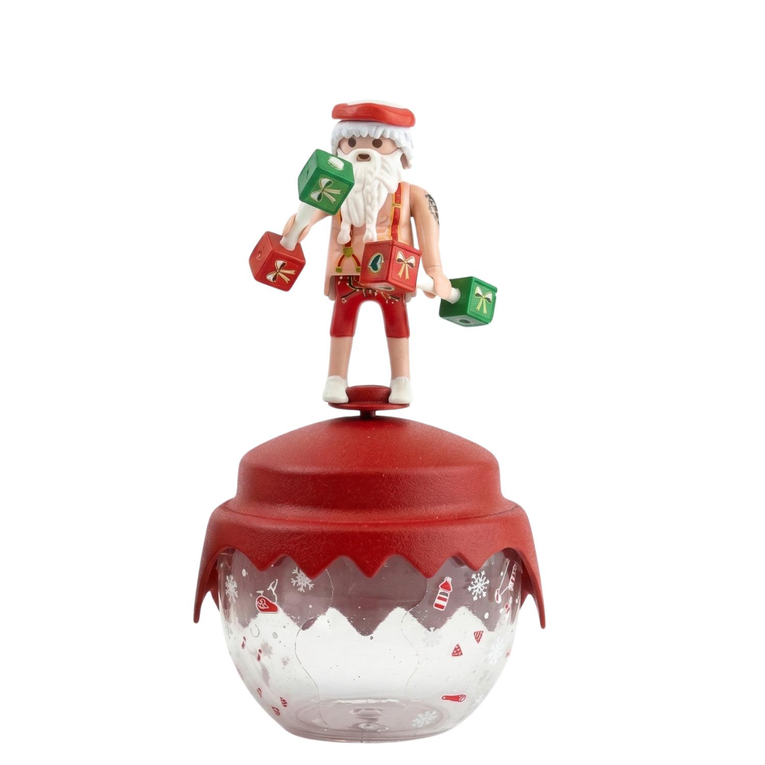 PLAYMOBIL 72220 - Boule de Sapin Père Noël Sportif