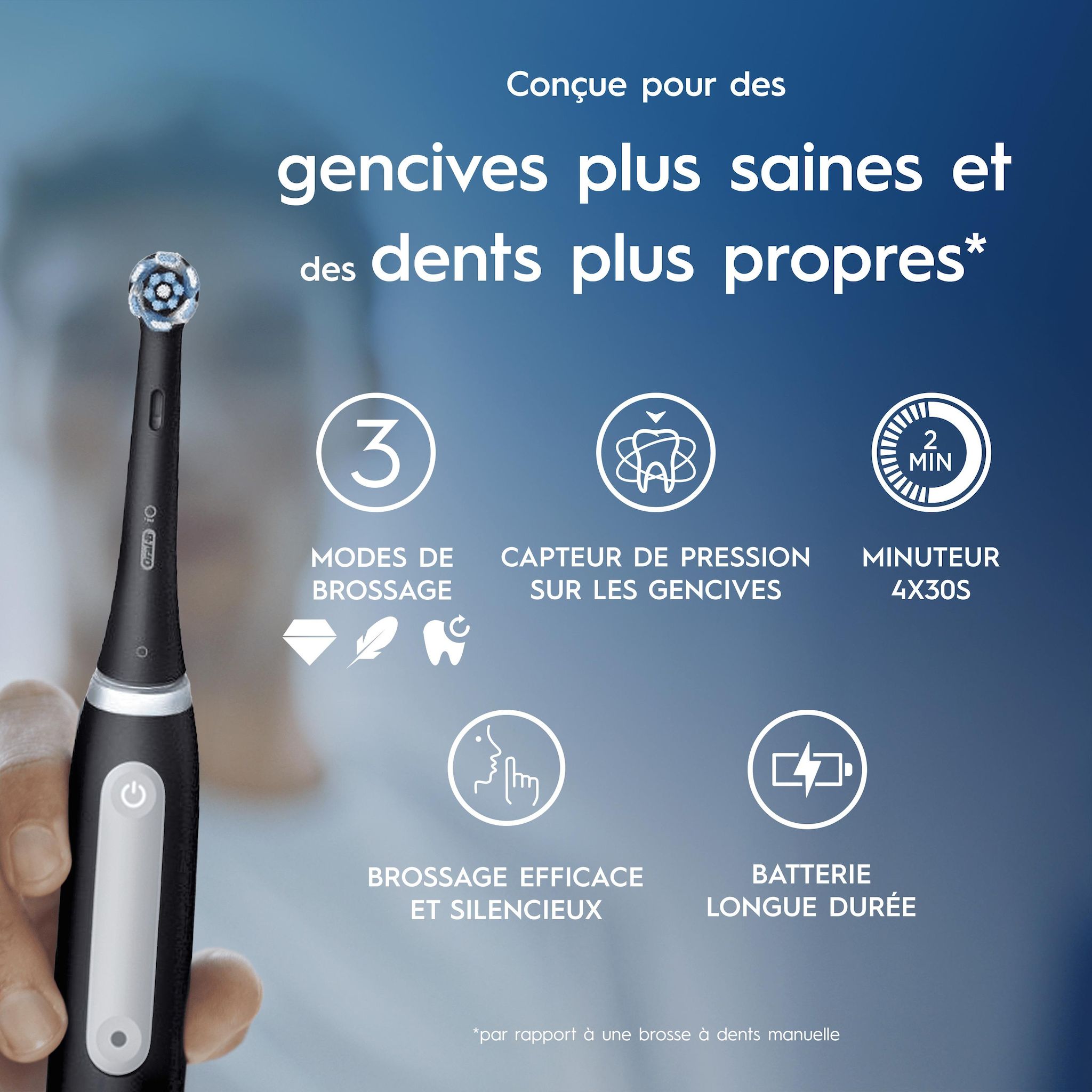 Voir la diapositive 3 : ORAL-B Brosse à dents électrique IO3S - Noir