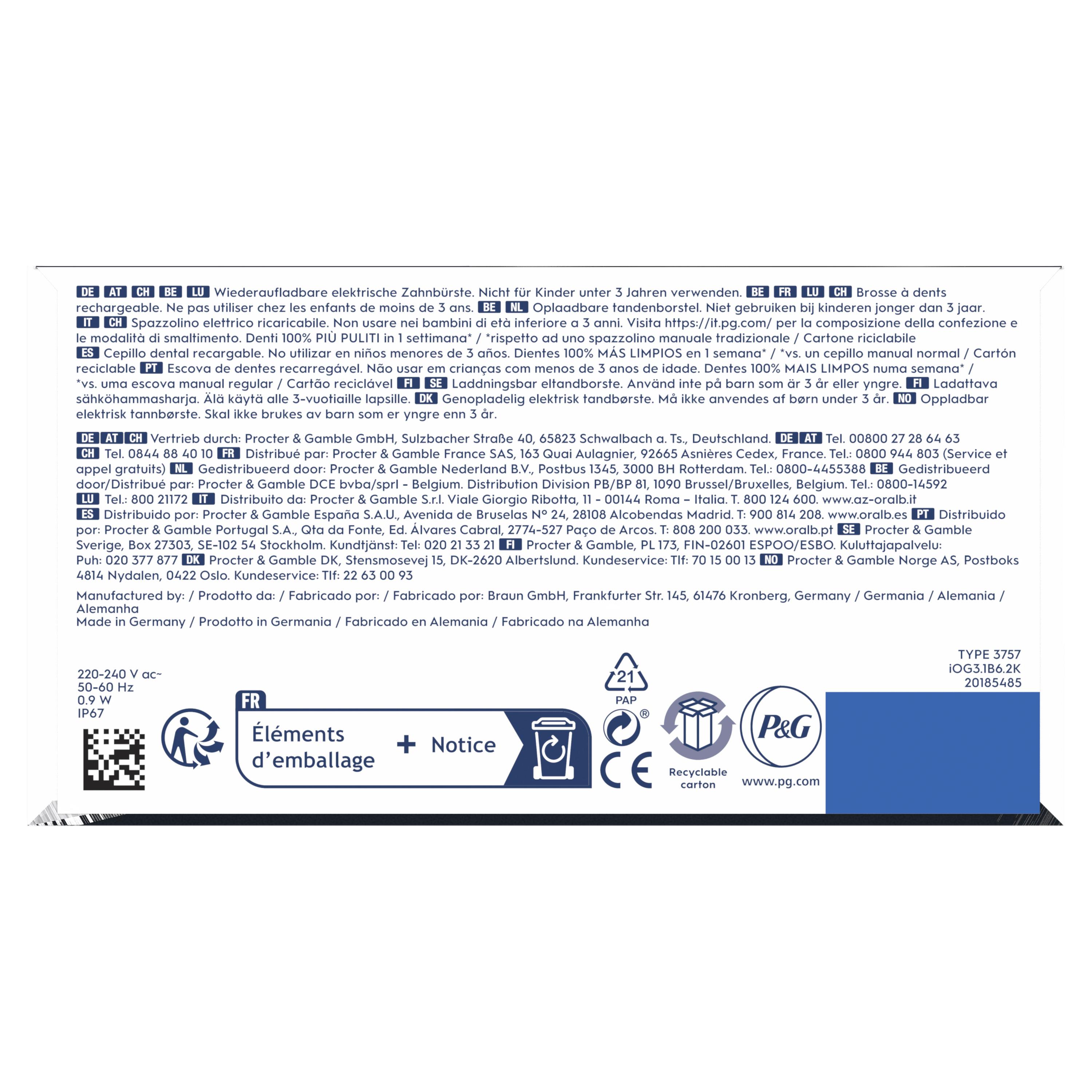 Voir la diapositive 11 : ORAL-B Brosse à dents électrique IO3S - Noir
