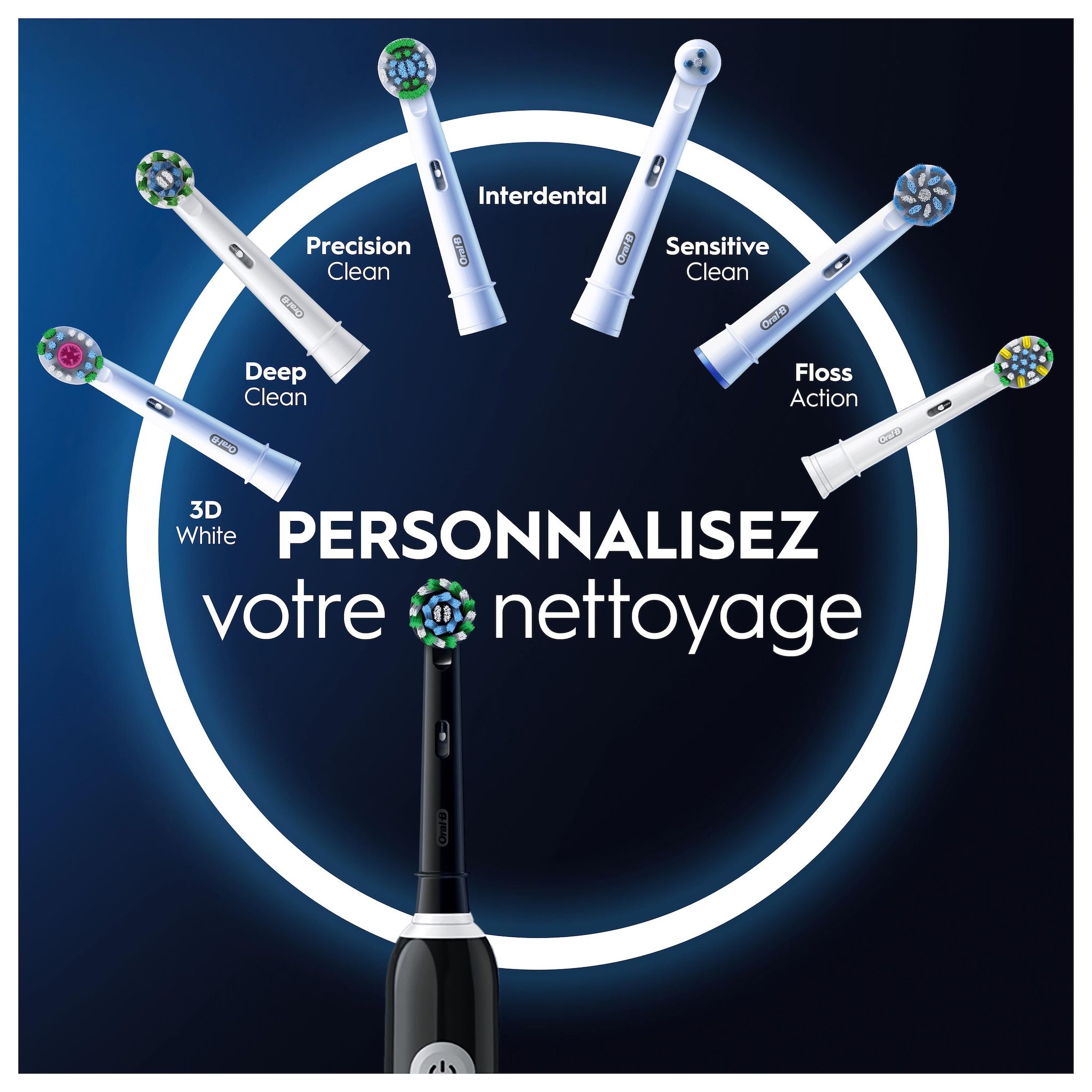 Voir la diapositive 4 : ORAL-B Brosse à dents électrique PRO 1 N - Noir