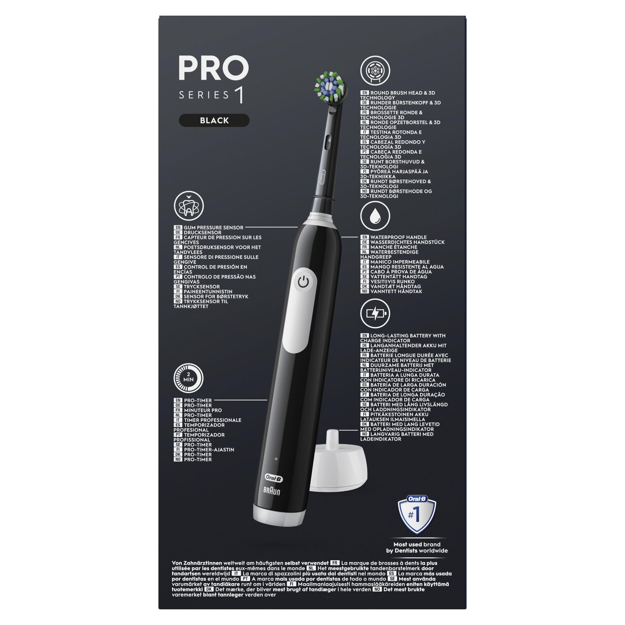 Voir la diapositive 6 : ORAL-B Brosse à dents électrique PRO 1 N - Noir