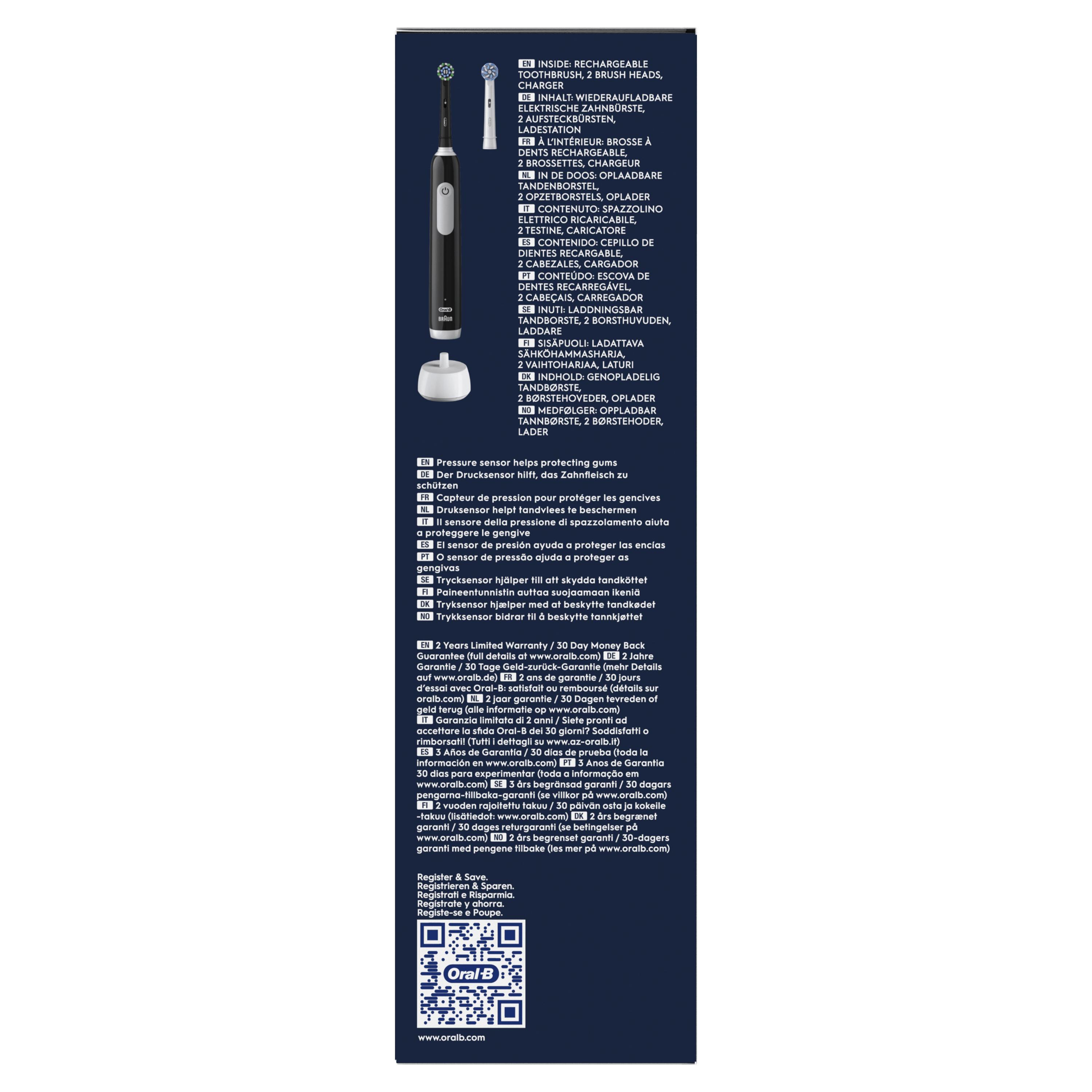 Voir la diapositive 8 : ORAL-B Brosse à dents électrique PRO 1 N - Noir