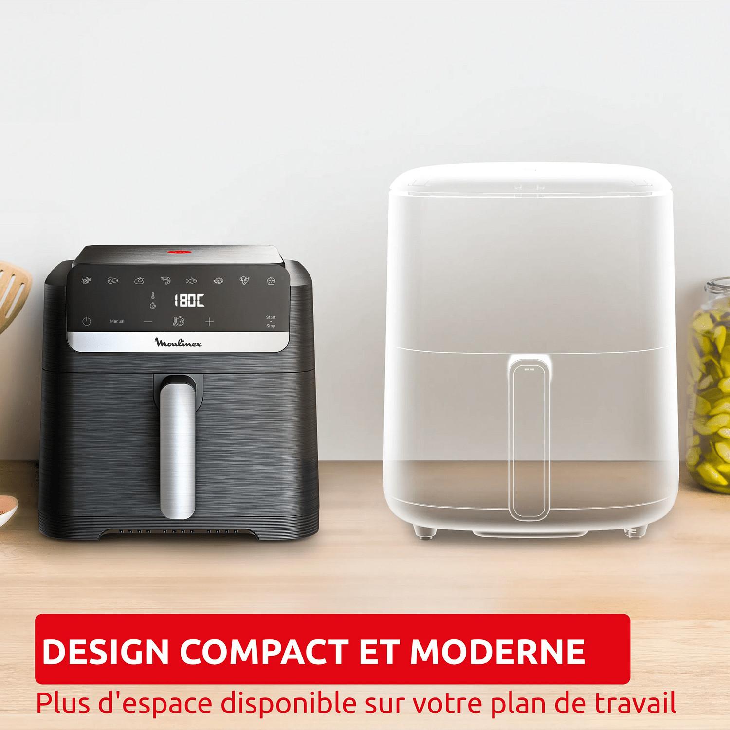 Voir la diapositive 2 : MOULINEX Friteuse sans huile à air chaud EZ8618F0 - Noir