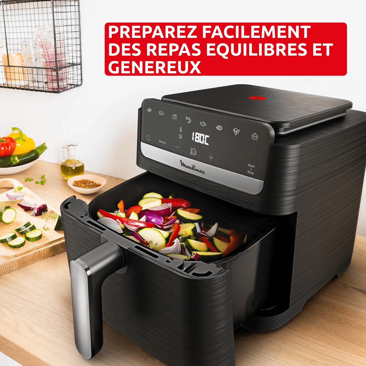 Voir la diapositive 6 : MOULINEX Friteuse sans huile à air chaud EZ8618F0 - Noir