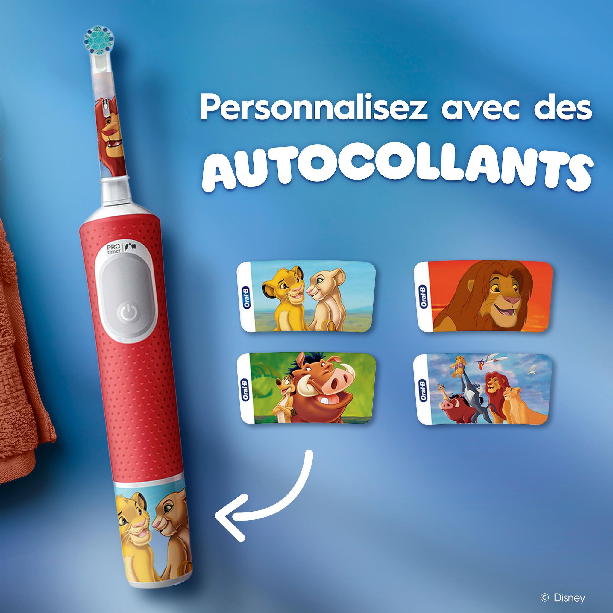 Voir la diapositive 5 : ORAL-B Brosse à dents électrique Kids Le Roi Lion