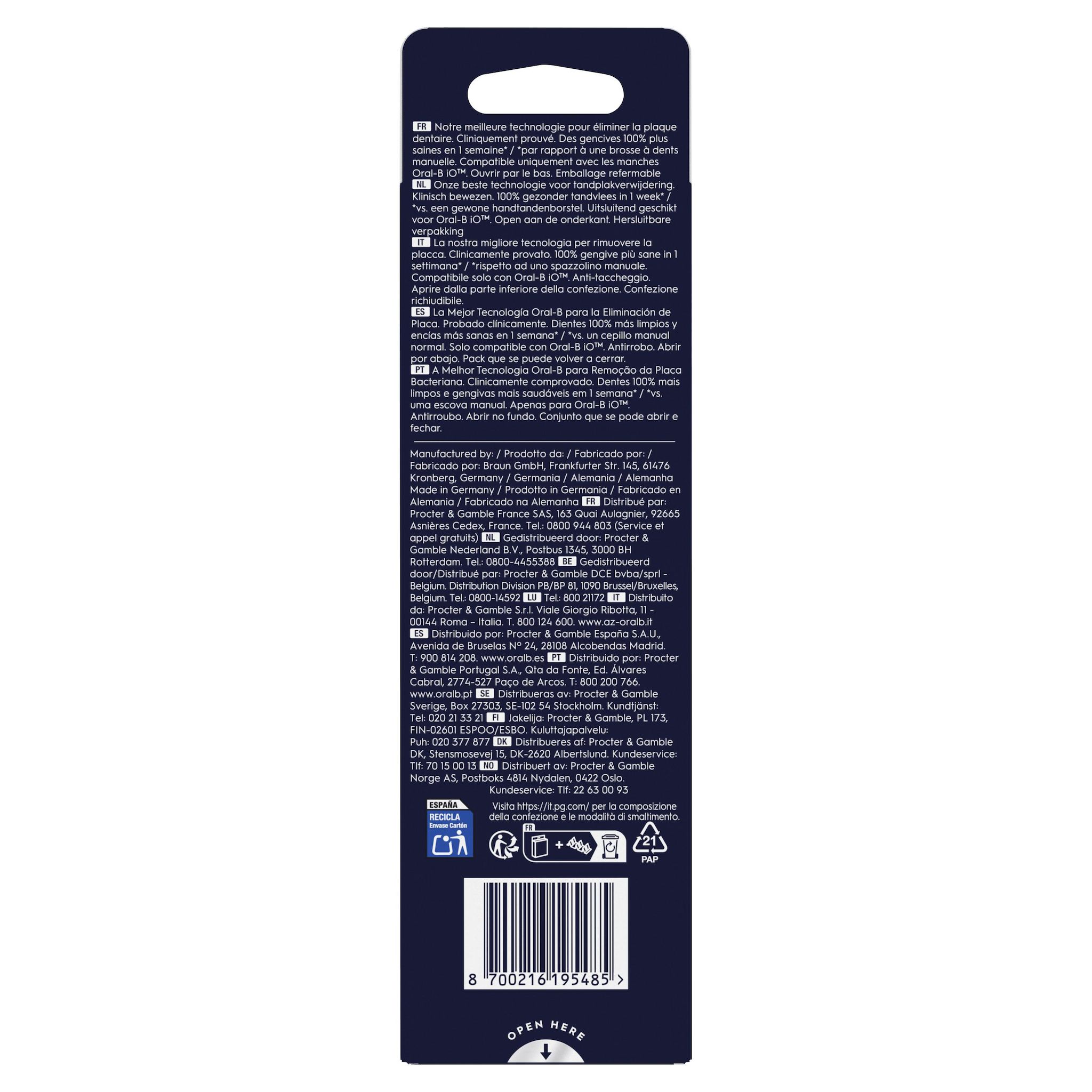 Voir la diapositive 11 : ORAL-B Lot de 6 brossettes Gentle Care