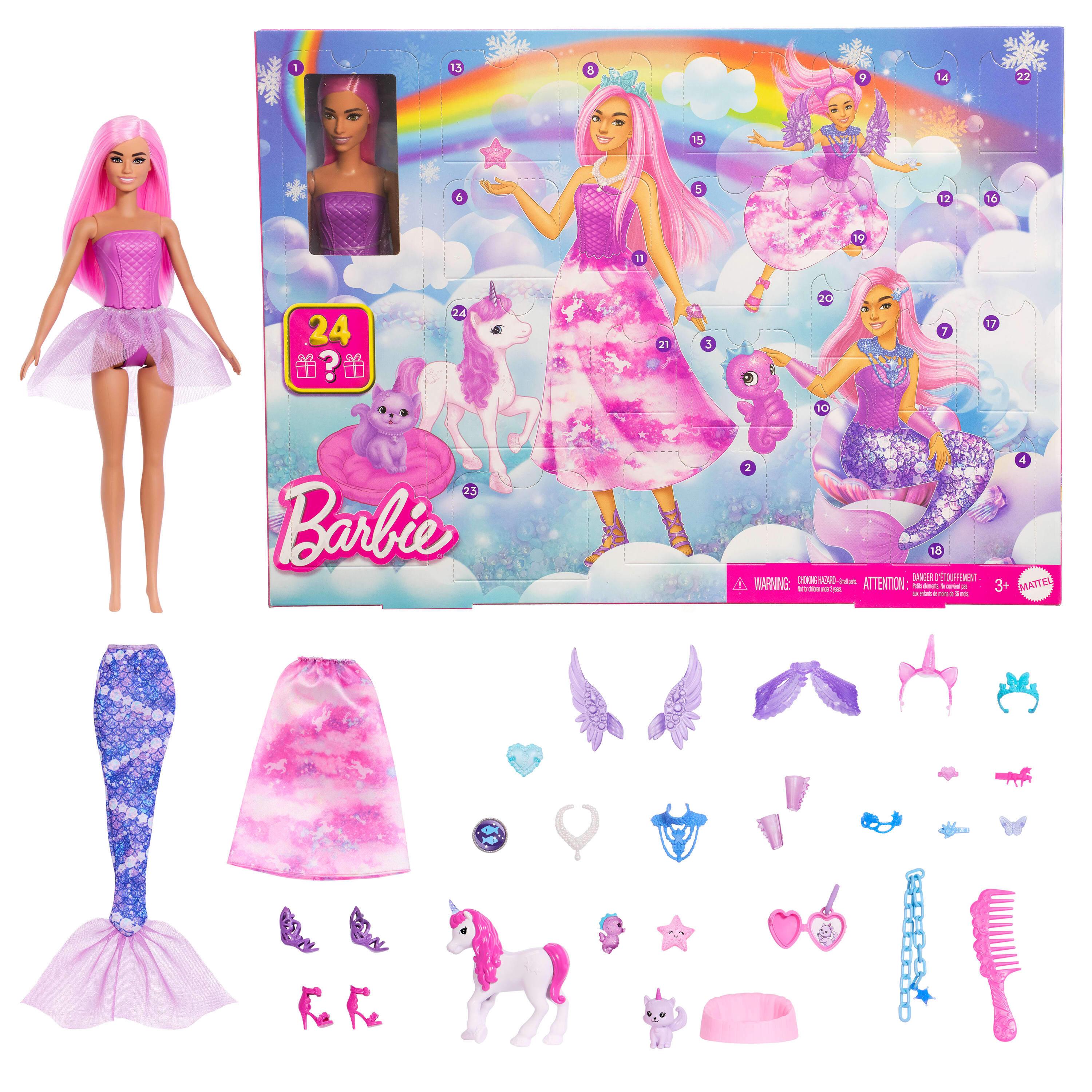 Voir la diapositive 5 : MATTEL Calendrier de l'avent Barbie Fantasy