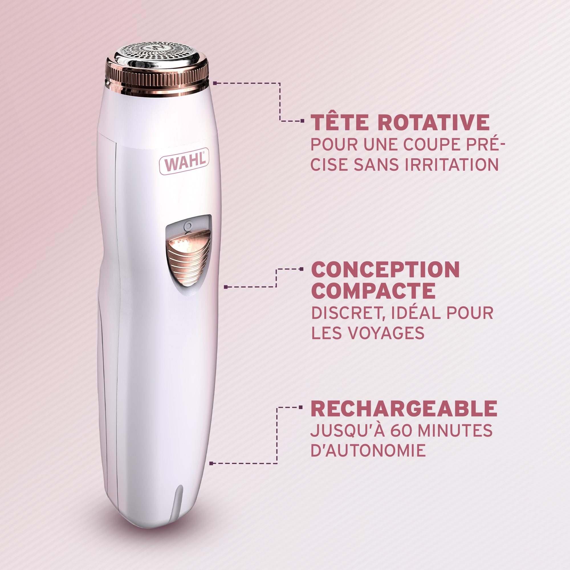 Voir la diapositive 9 : WAHL Épilateur facial 3029467 - Rose