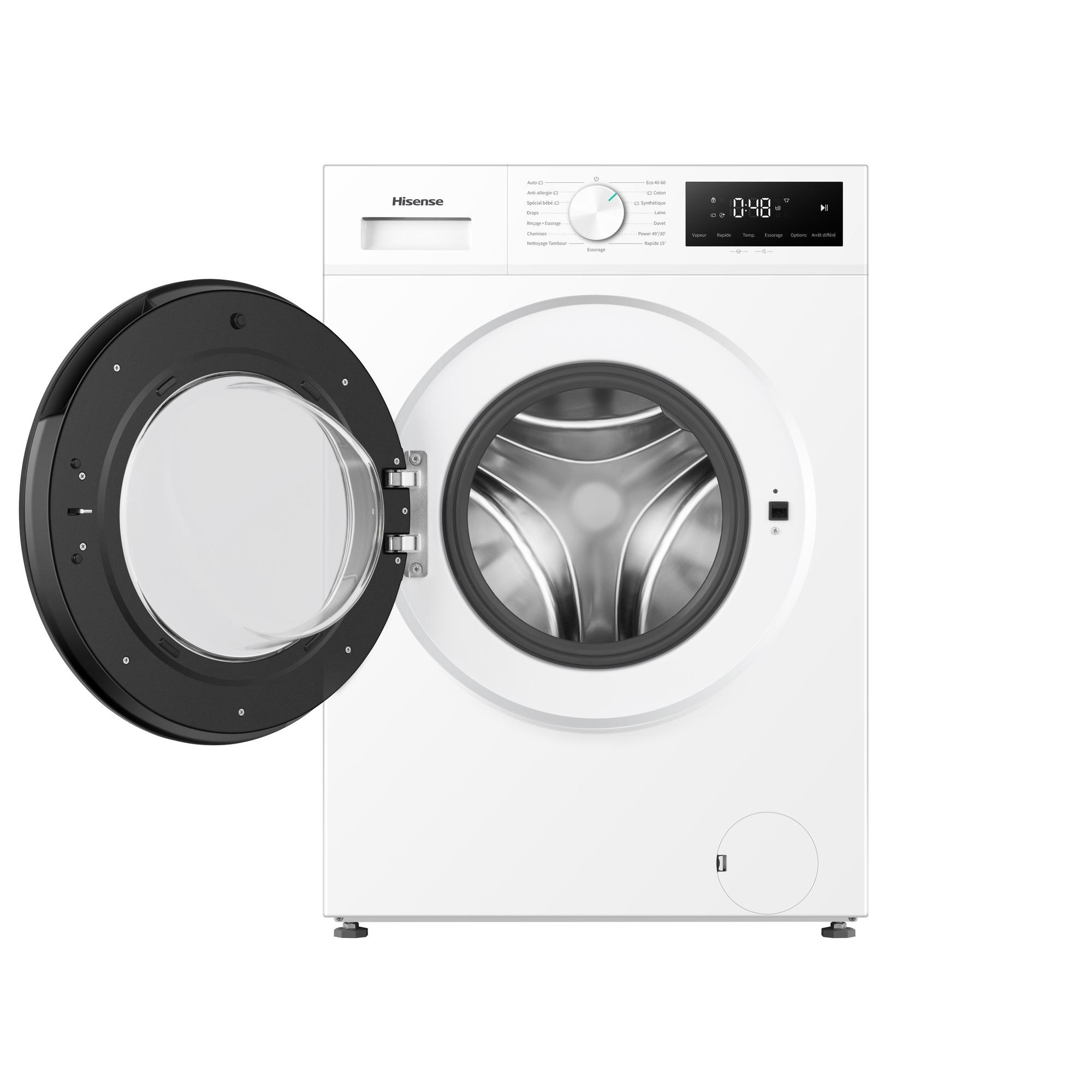 Voir la diapositive 7 : HISENSE Lave linge induction hublot WF1I9041BW, 9 kg, 1400 T/min, A