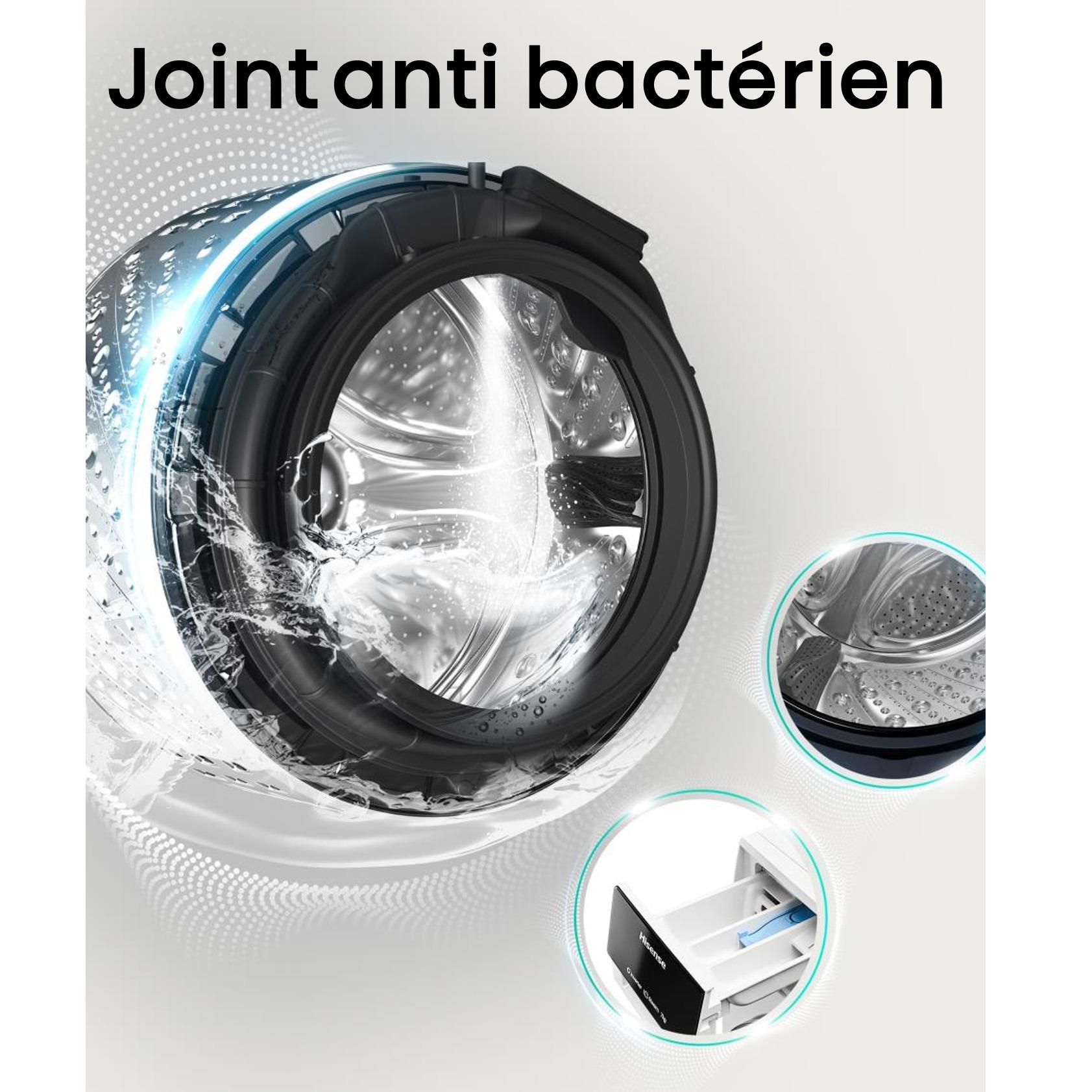 Voir la diapositive 8 : HISENSE Lave linge induction hublot WF1I9041BW, 9 kg, 1400 T/min, A