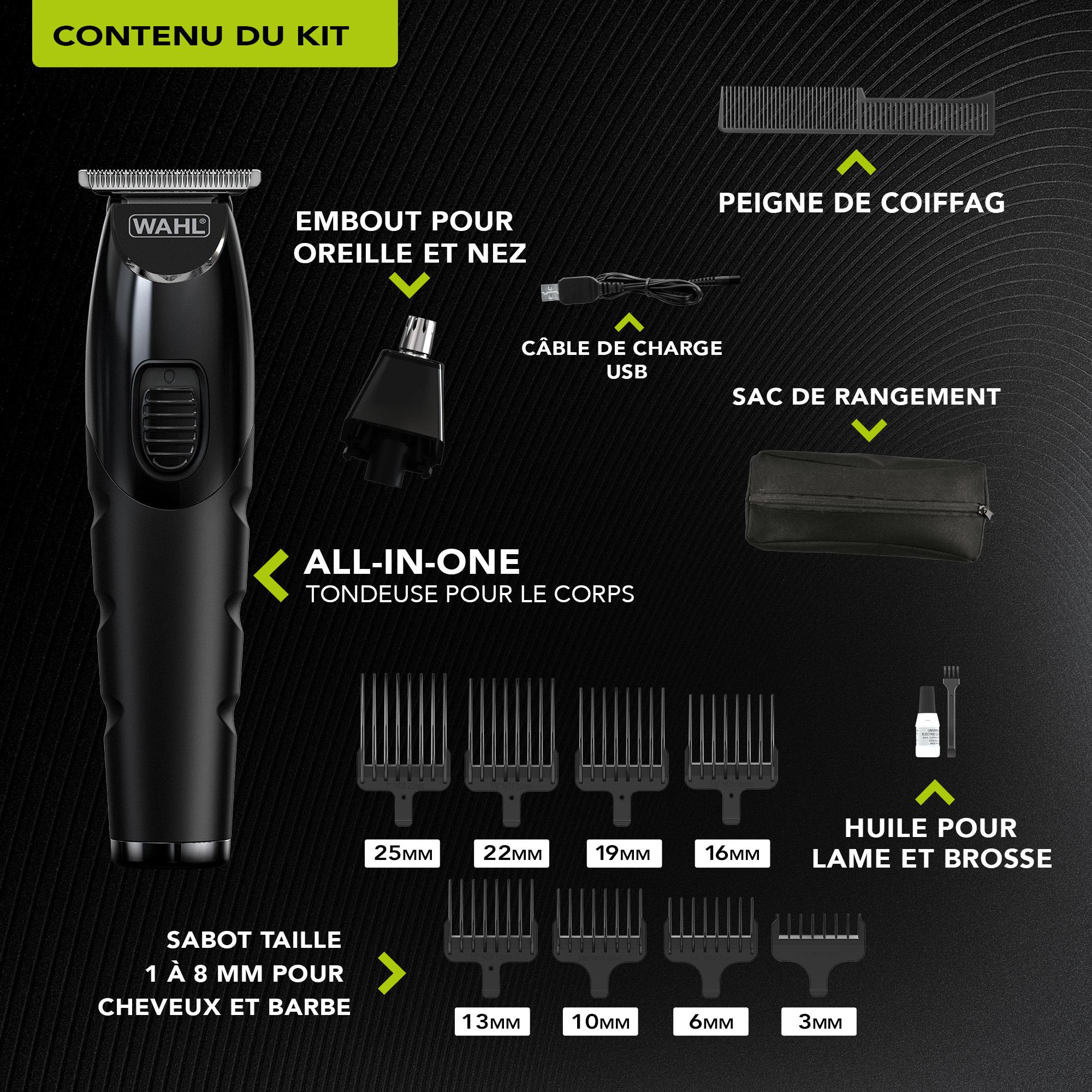 Voir la diapositive 12 : WAHL Tondeuse multi-usage 3028664 - Noir