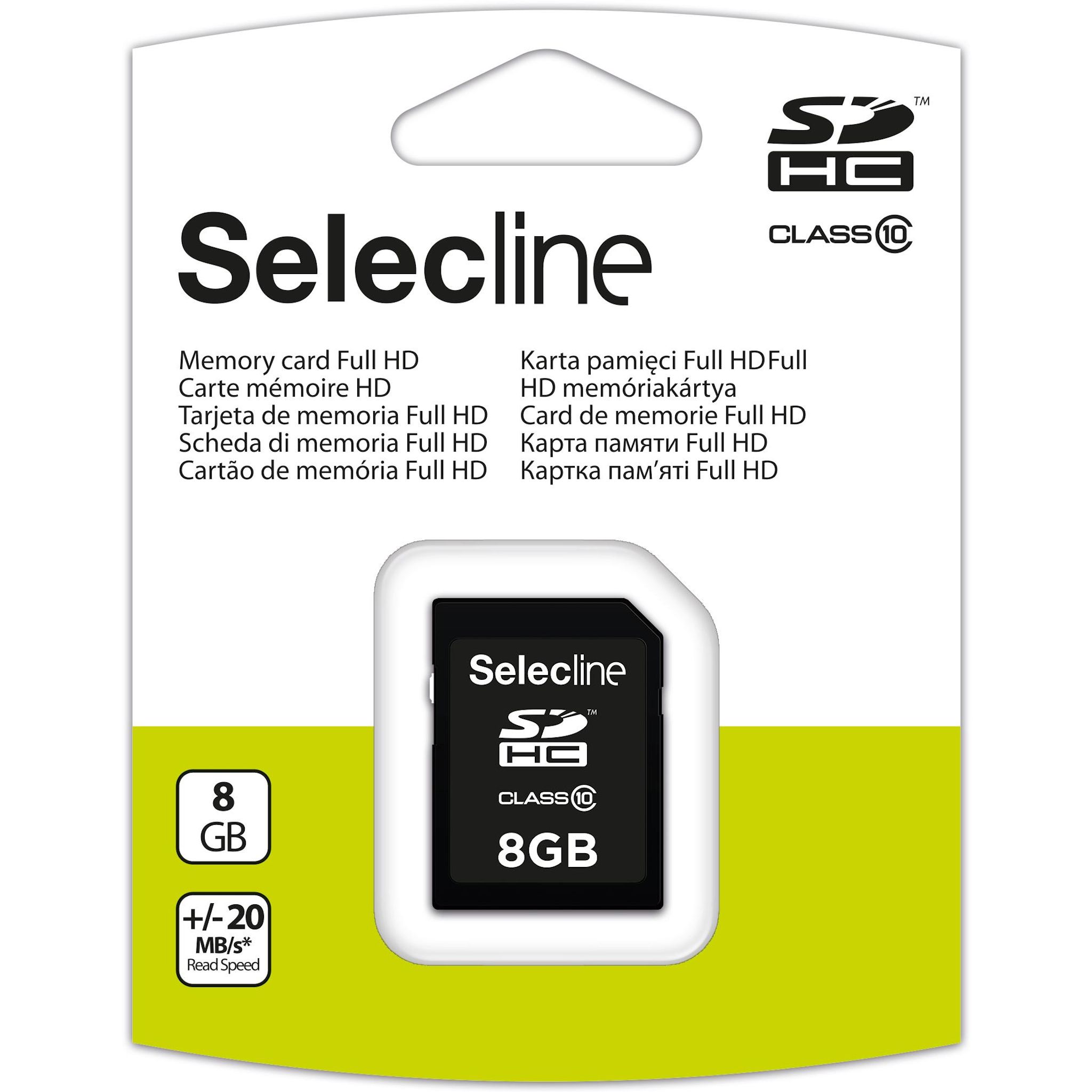 SELECLINE Carte mémoire Full HD Micro SD 8GB