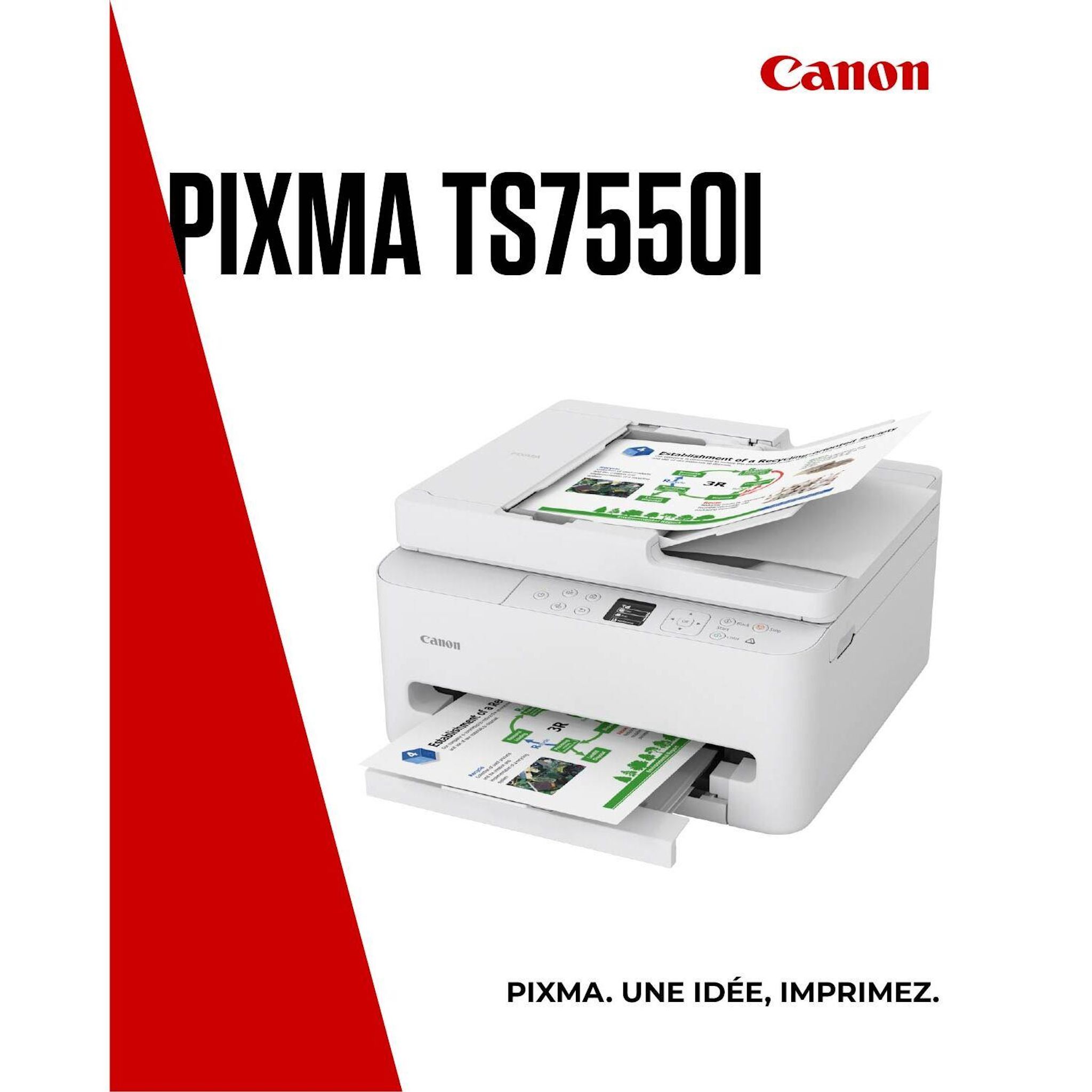 Voir la diapositive 2 : CANON Imprimante TS7550I - Blanc