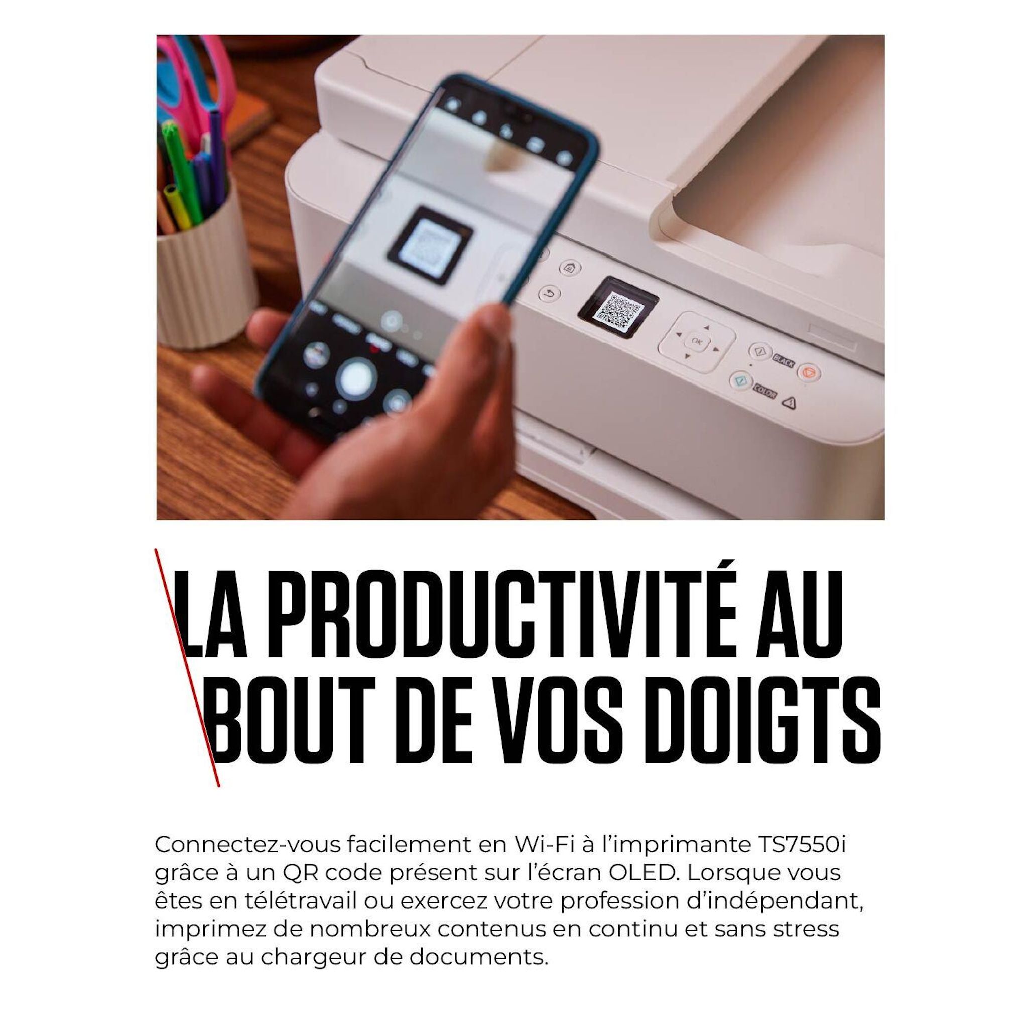 Voir la diapositive 3 : CANON Imprimante TS7550I - Blanc