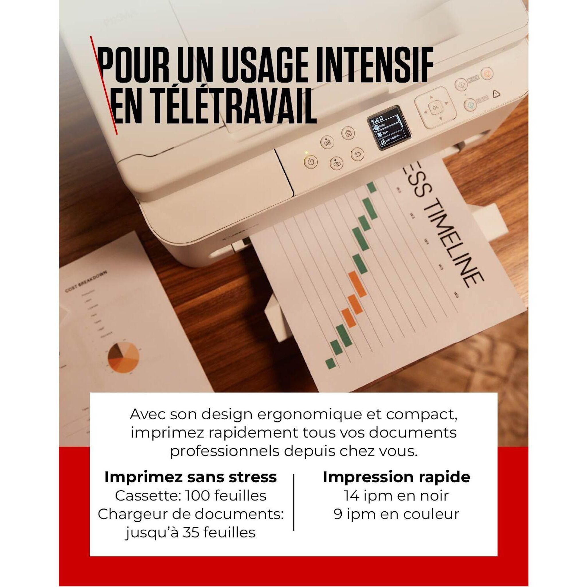 Voir la diapositive 4 : CANON Imprimante TS7550I - Blanc