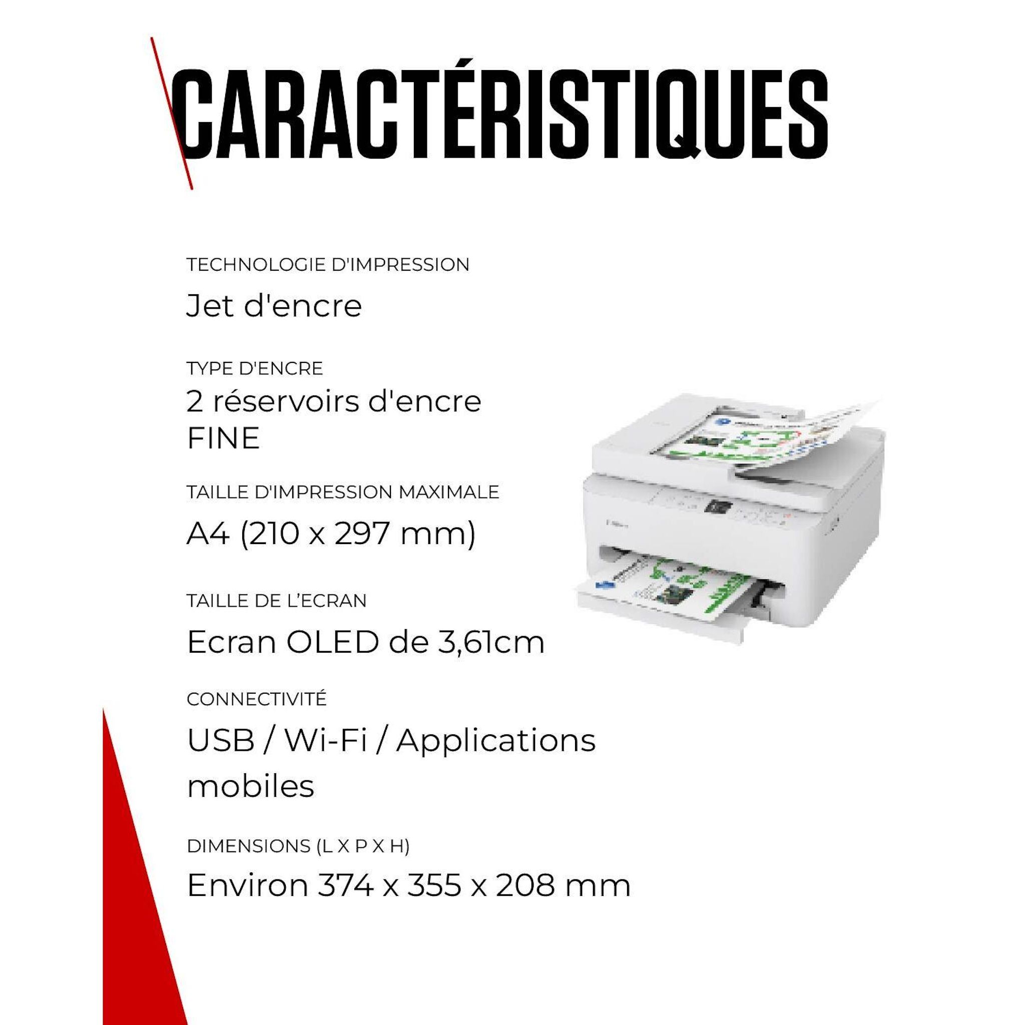 Voir la diapositive 6 : CANON Imprimante TS7550I - Blanc