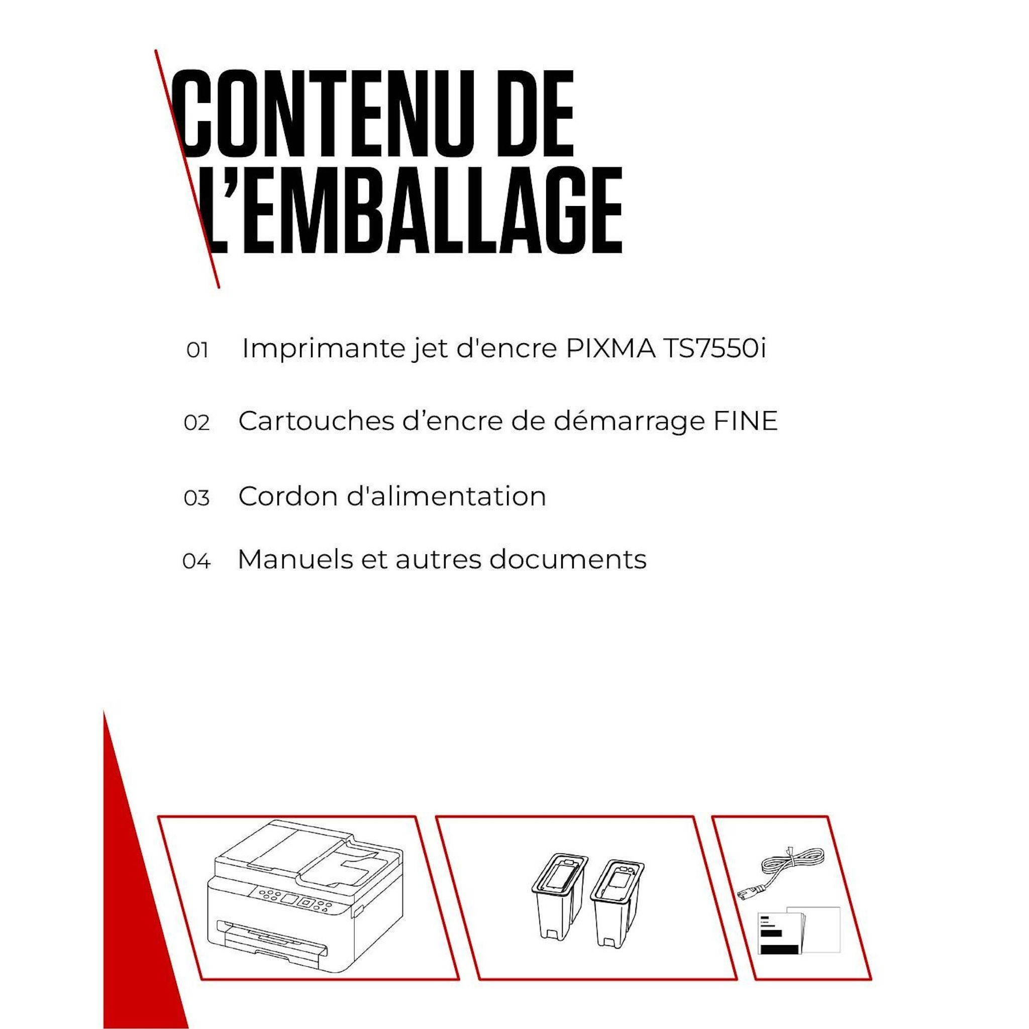 Voir la diapositive 7 : CANON Imprimante TS7550I - Blanc