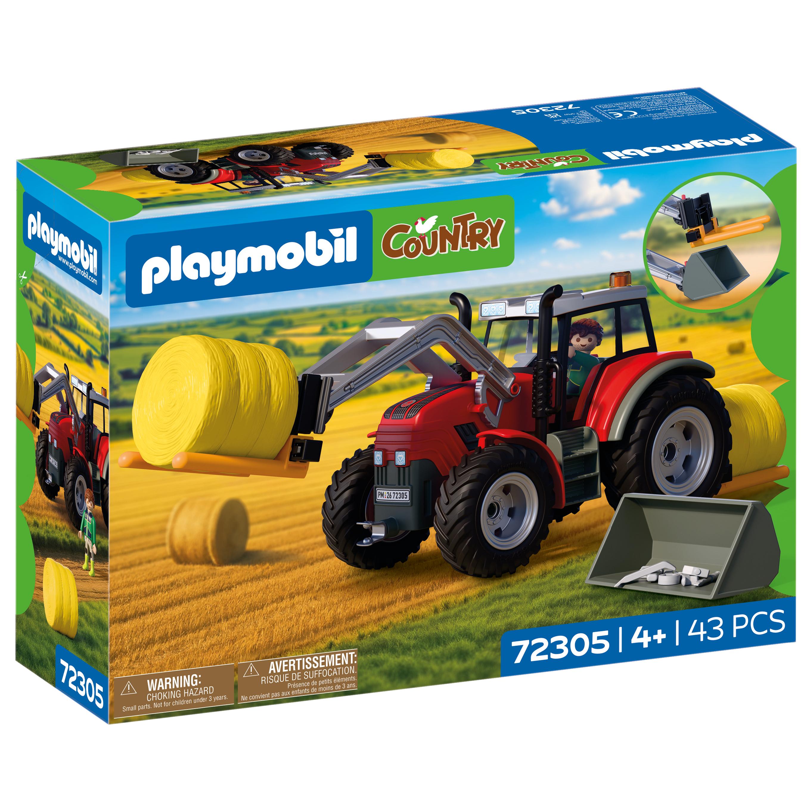 PLAYMOBIL 72305 Country - Tracteur fourche à paille
