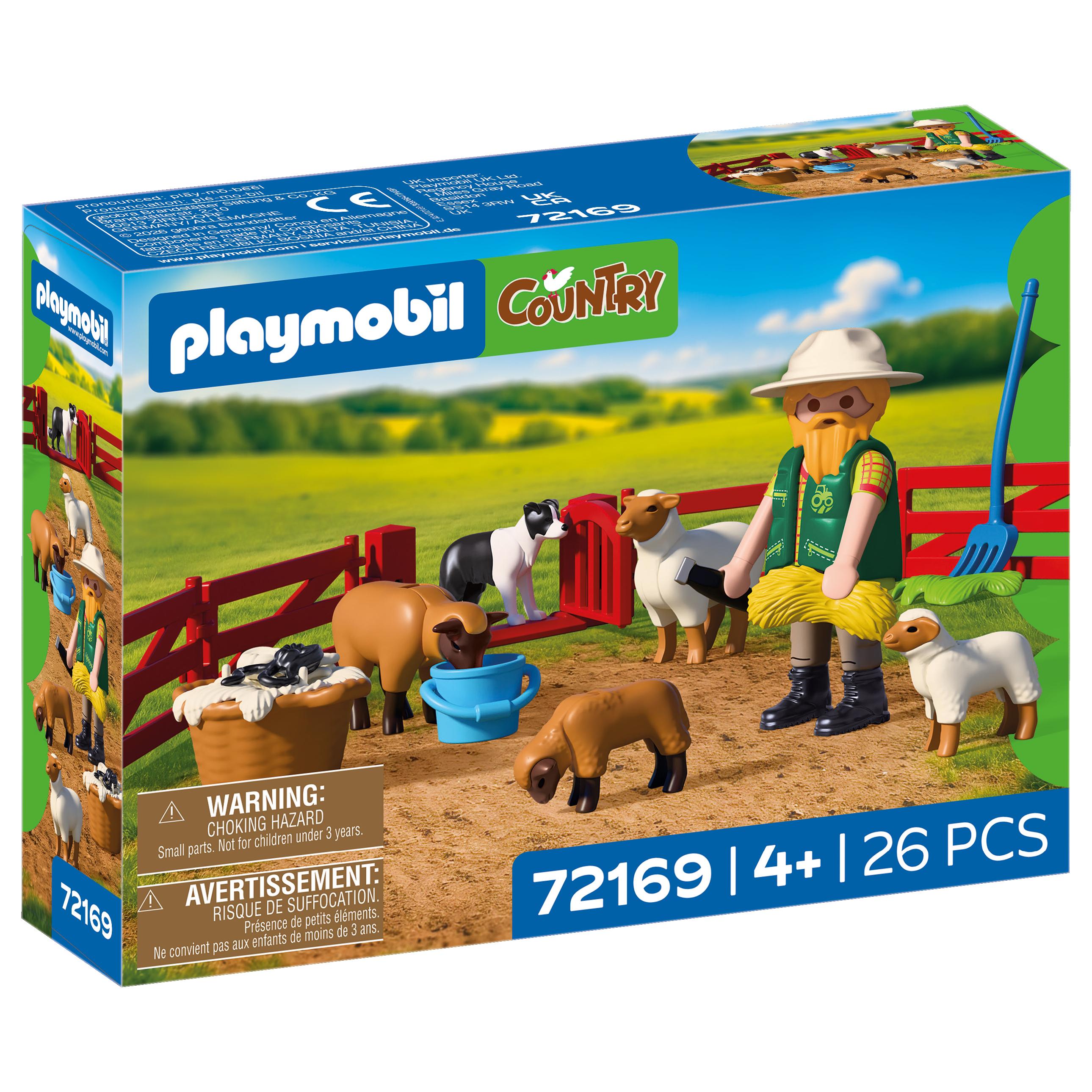 PLAYMOBIL 72169 Country - Berger avec enclos et mouton + chien