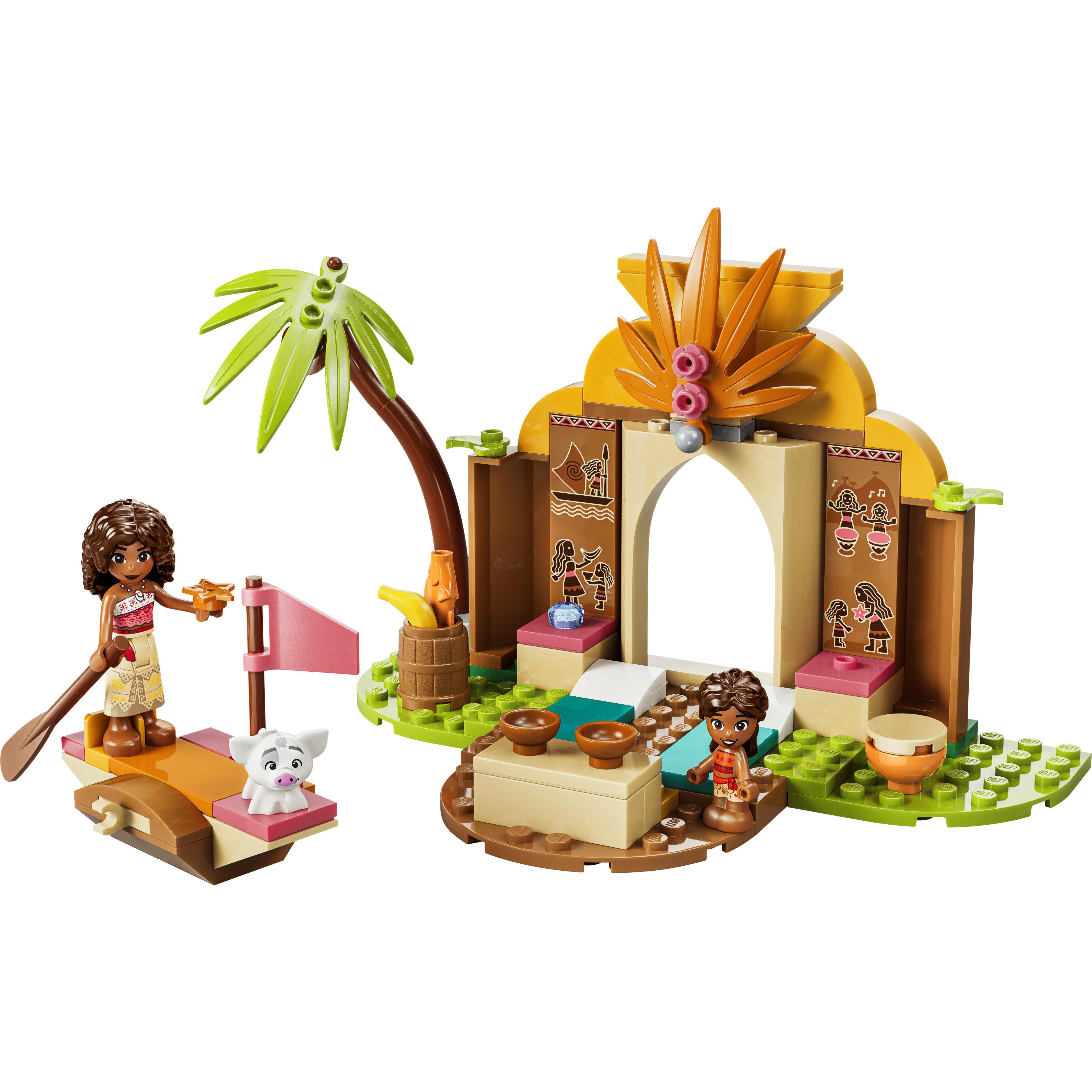 Voir la diapositive 2 : LEGO LEGO ǀ Disney Vaiana 43282 Maison de Village et Pirogue de Vaiana - Jouet Bateau 4 ans