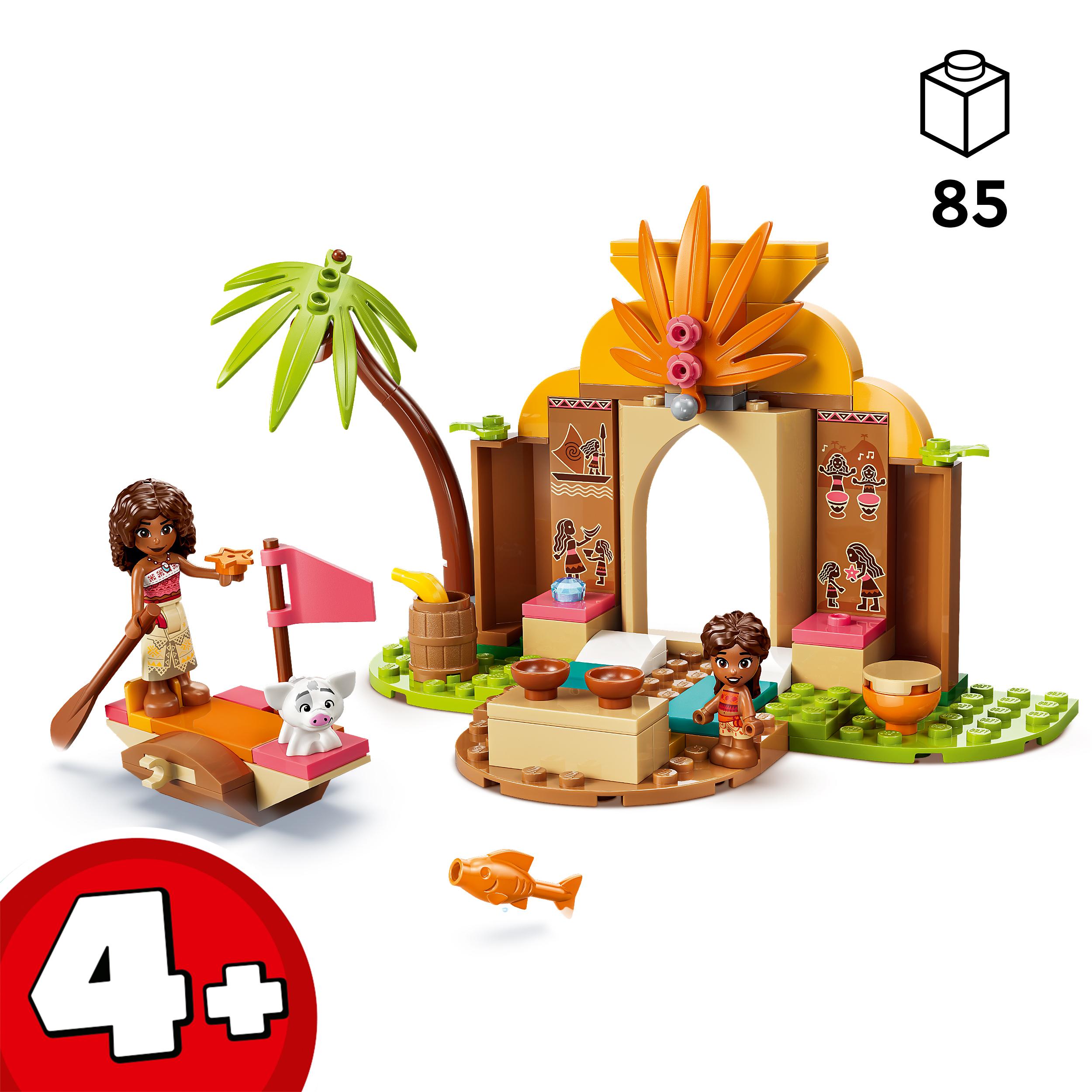Voir la diapositive 3 : LEGO LEGO ǀ Disney Vaiana 43282 Maison de Village et Pirogue de Vaiana - Jouet Bateau 4 ans