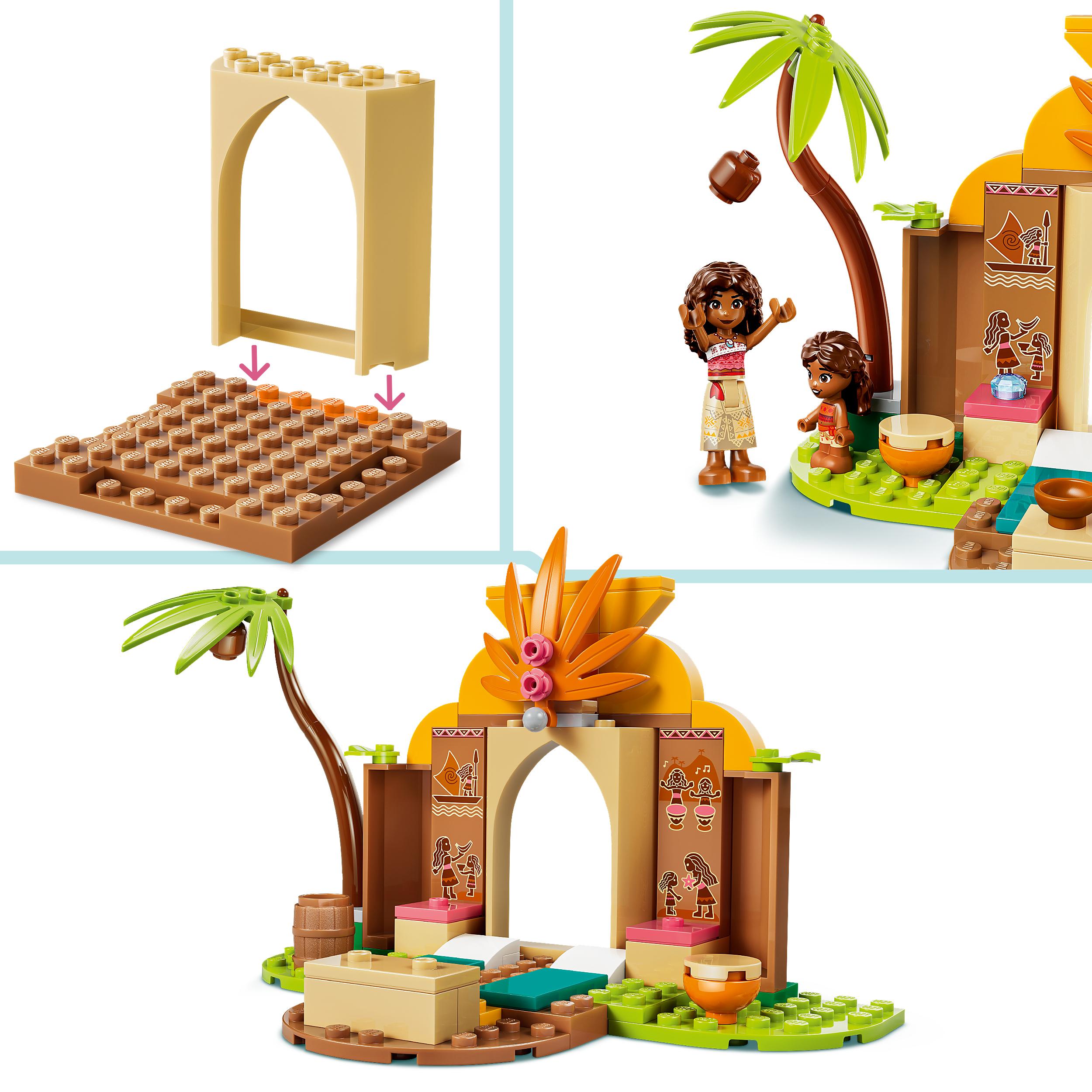 Voir la diapositive 4 : LEGO LEGO ǀ Disney Vaiana 43282 Maison de Village et Pirogue de Vaiana - Jouet Bateau 4 ans