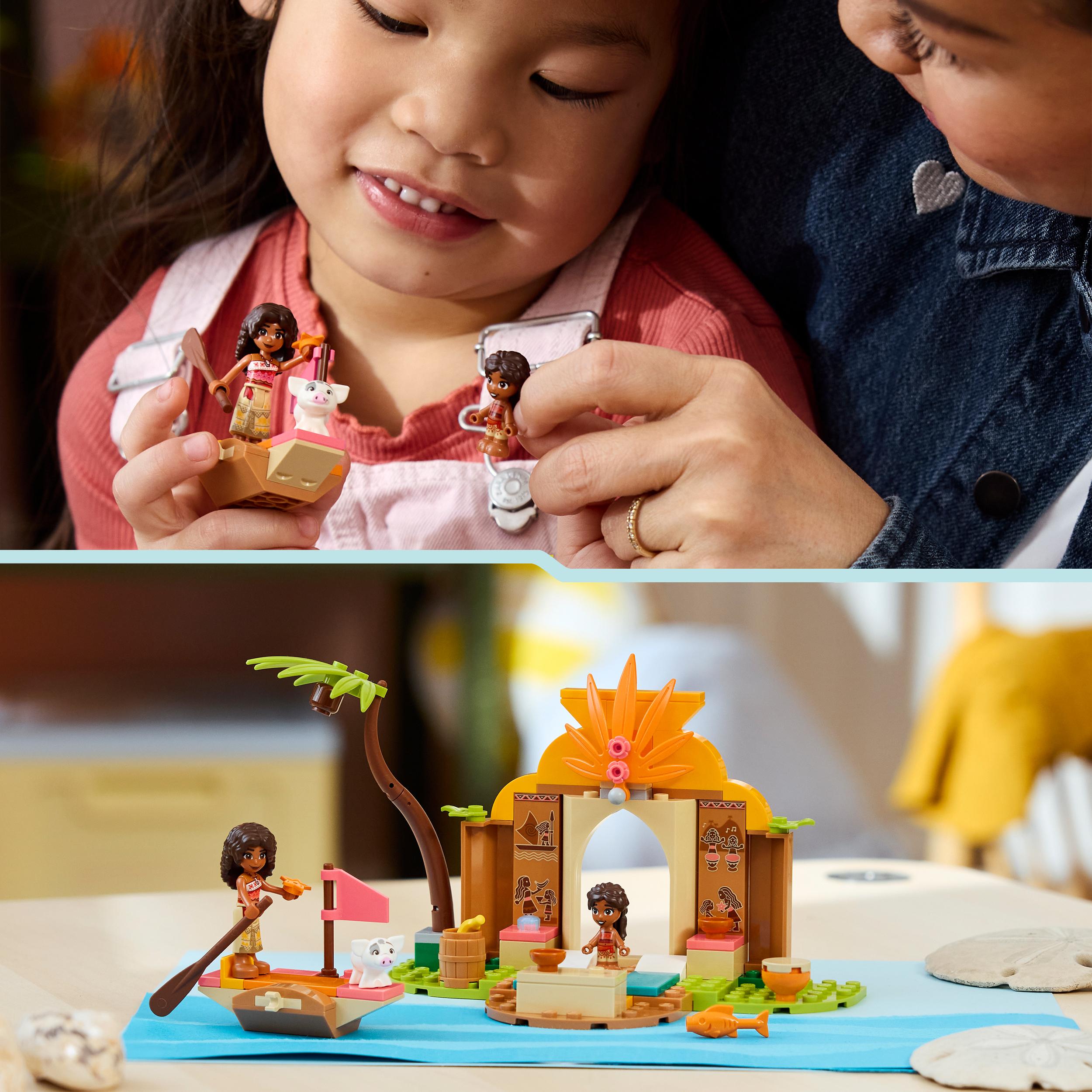 Voir la diapositive 6 : LEGO LEGO ǀ Disney Vaiana 43282 Maison de Village et Pirogue de Vaiana - Jouet Bateau 4 ans