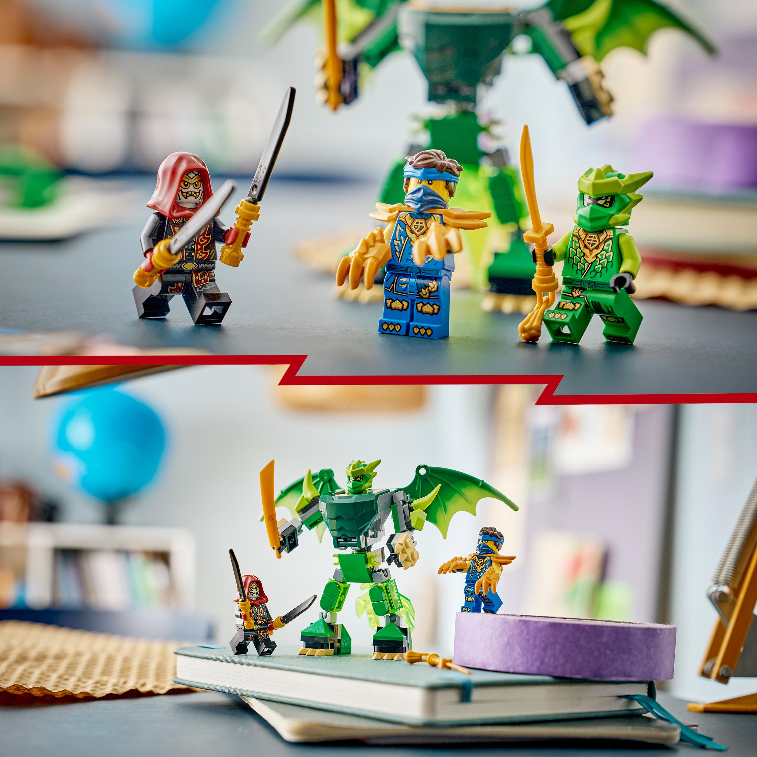 Voir la diapositive 6 : LEGO LEGO NINJAGO 71862 Pack de Combat : le Robot Dragon de Lloyd - Jeu Ninja 6 ans - Cadeau