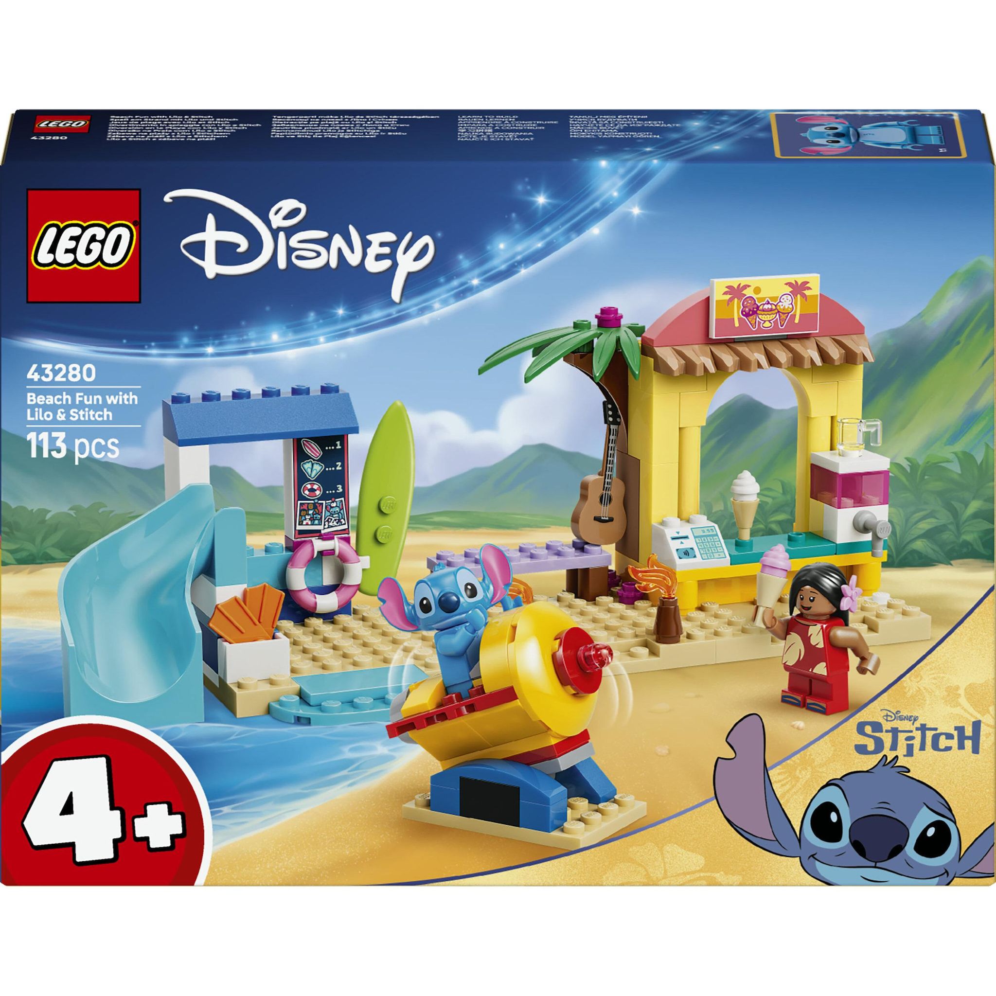 LEGO LEGO ǀ Disney 43280 Jeux de Plage avec Lilo et Stitch - Jouet Éducatif Montessori 4 ans