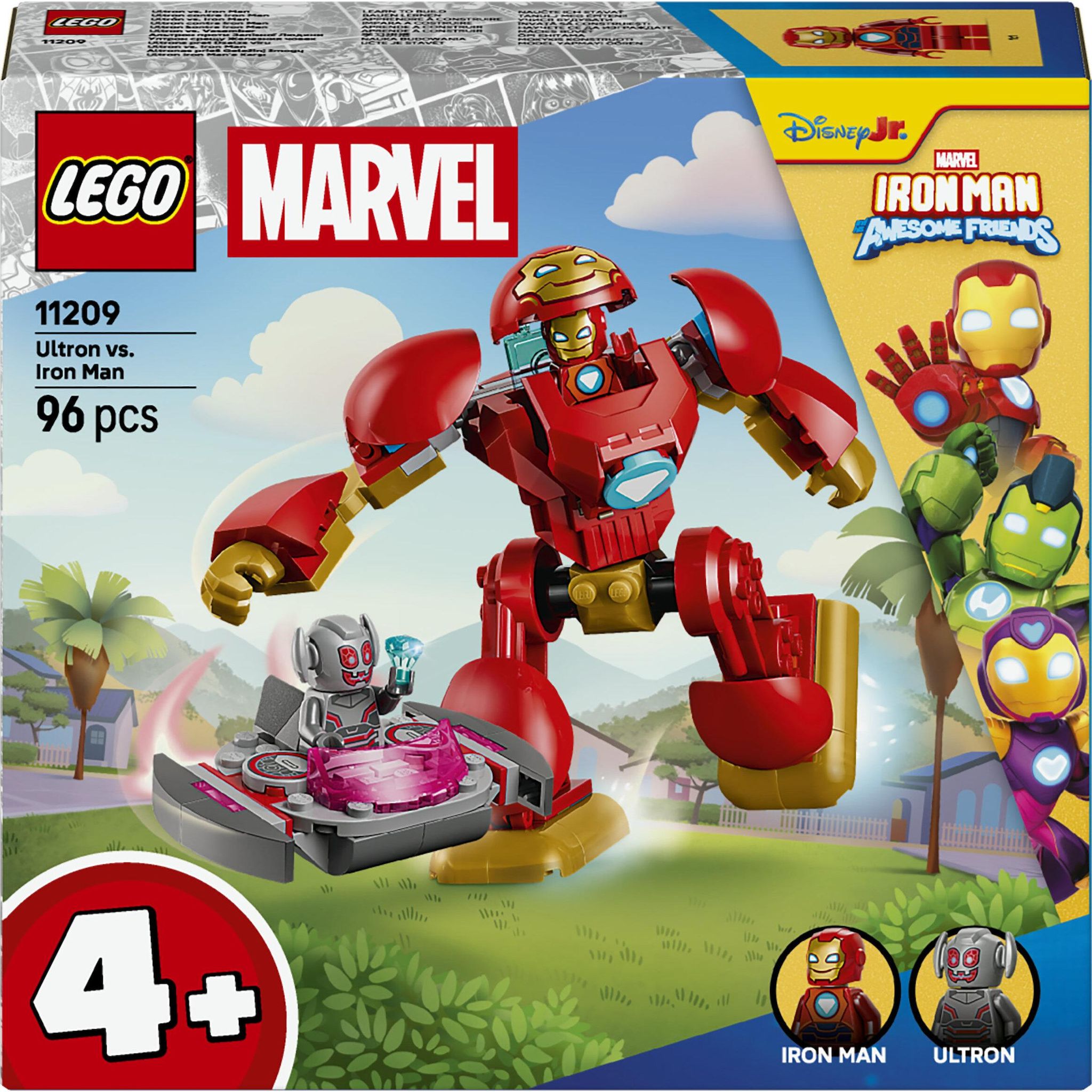 Voir la diapositive 1 : LEGO Marvel 11209 - Ultron vs Iron Man Disney Junior