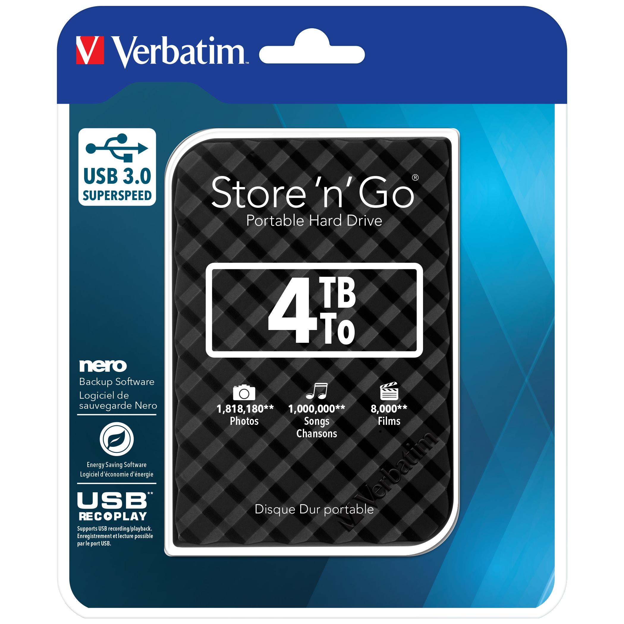 Voir la diapositive 7 : VERBATIM Disque Dur Externe HDD ST 4TO 3.0 - Noir